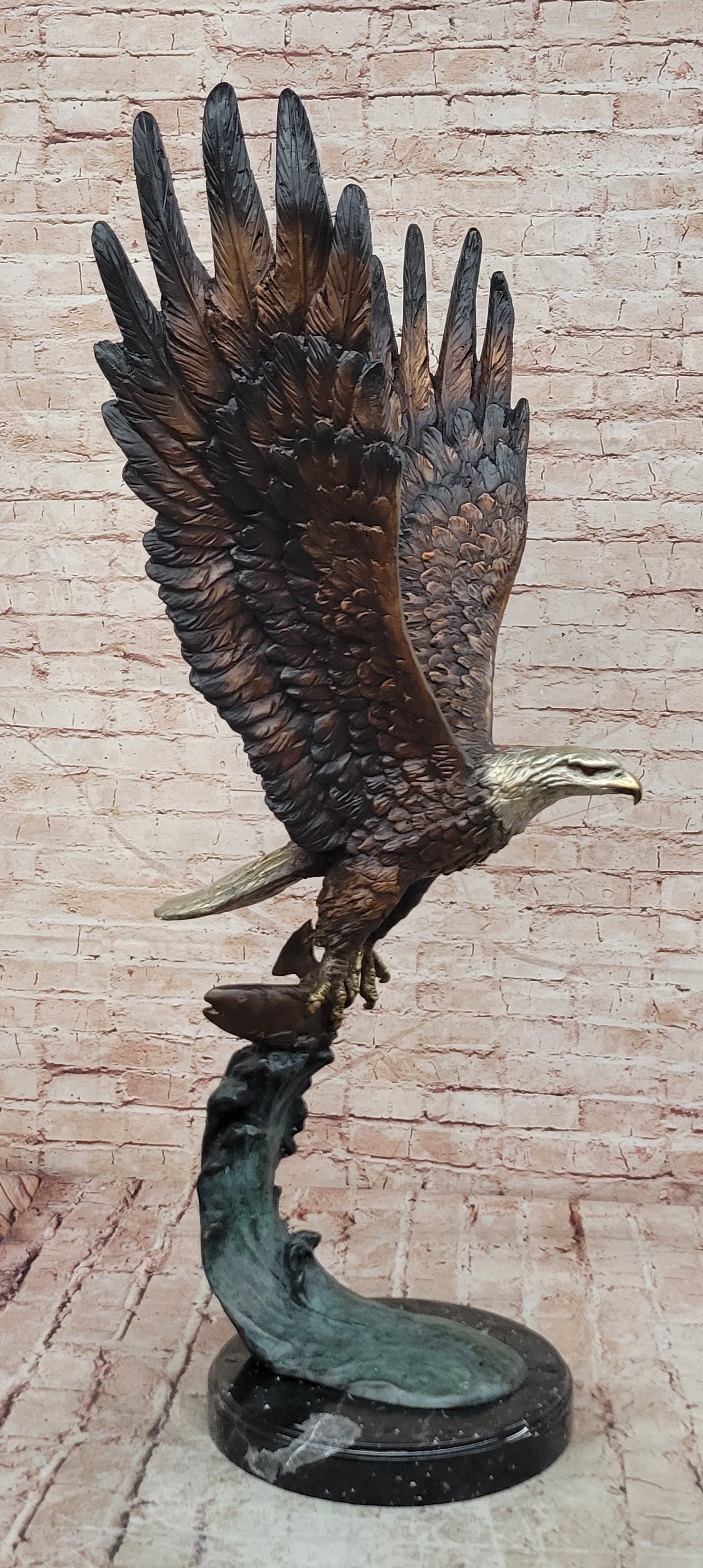Impressive Large American Eagle Bird Freedom Head Heavy Figurine Sculpture SALE