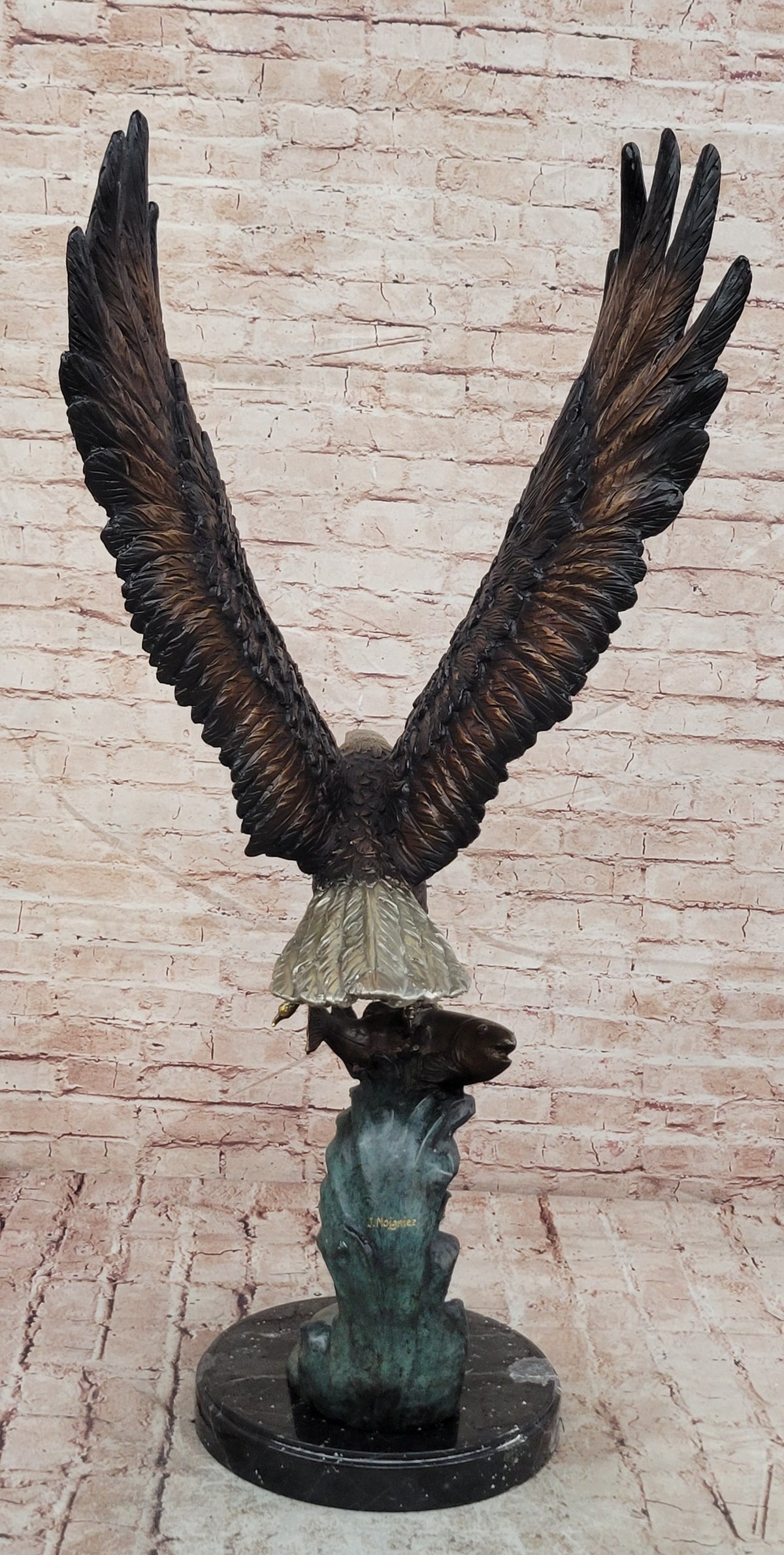 Impressive Large American Eagle Bird Freedom Head Heavy Figurine Sculpture SALE