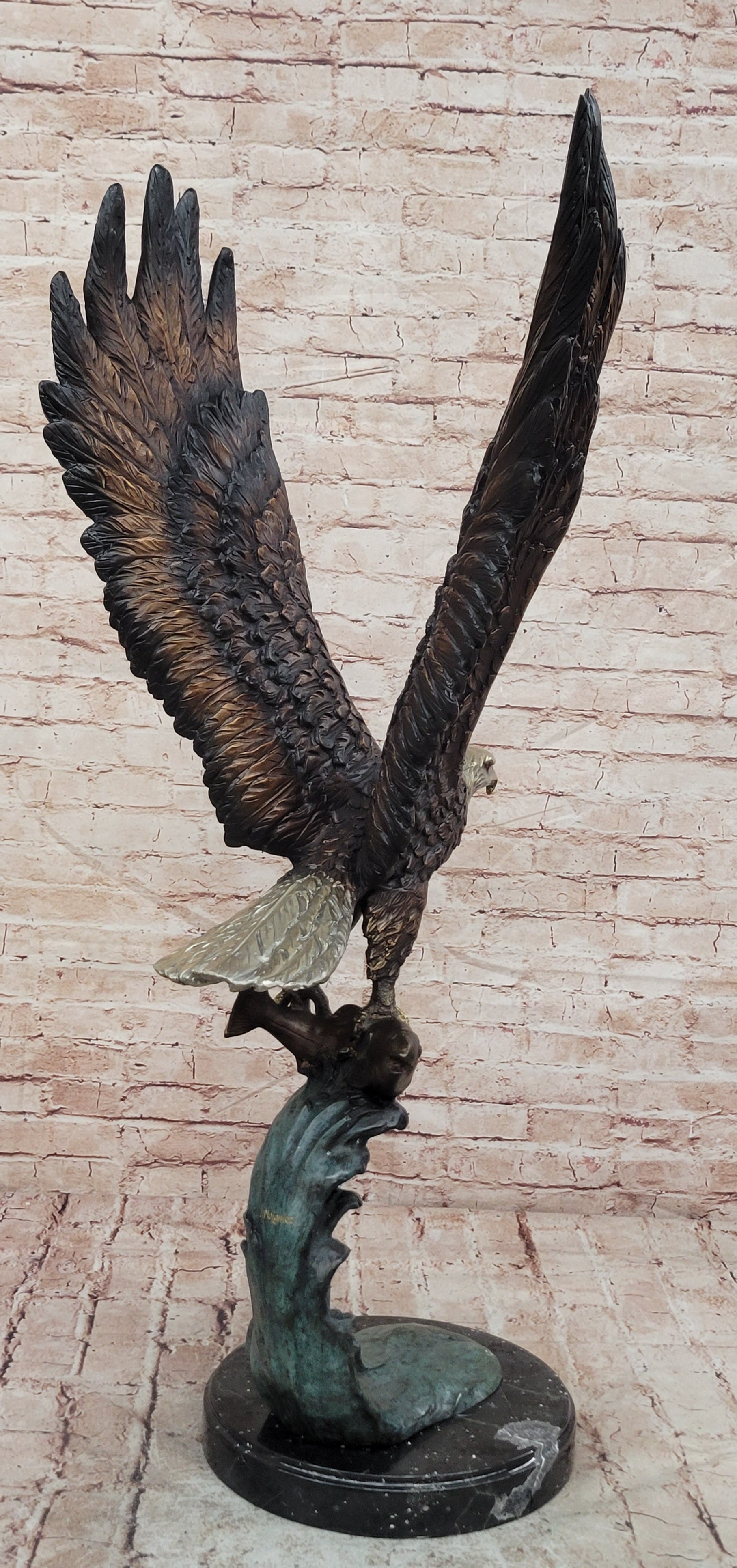 Impressive Large American Eagle Bird Freedom Head Heavy Figurine Sculpture SALE