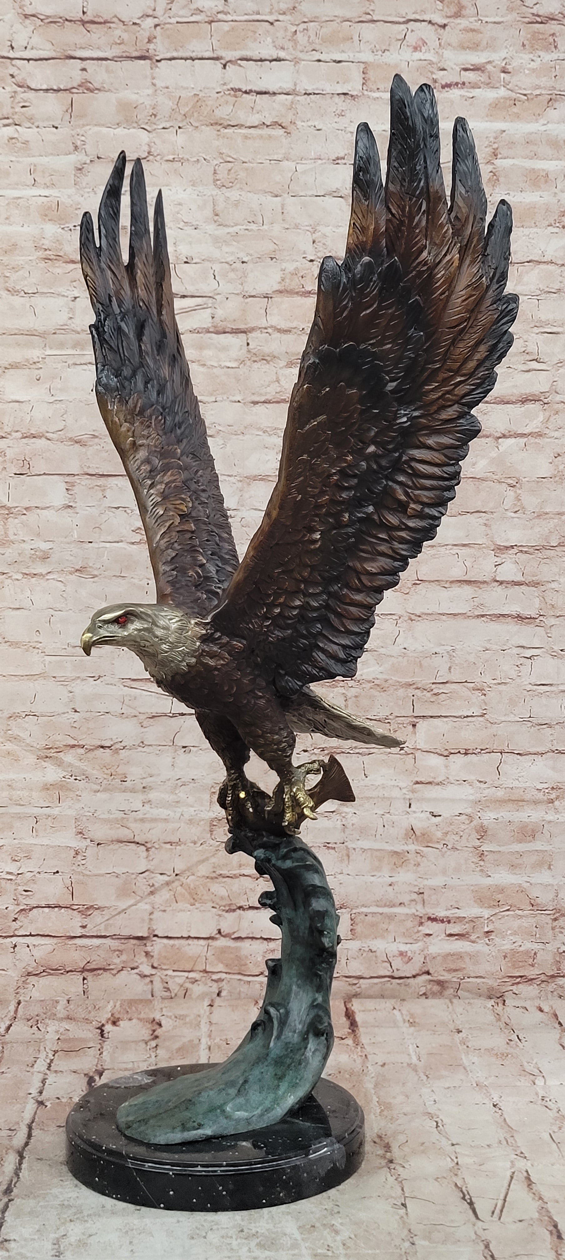 Impressive Large American Eagle Bird Freedom Head Heavy Figurine Sculpture SALE