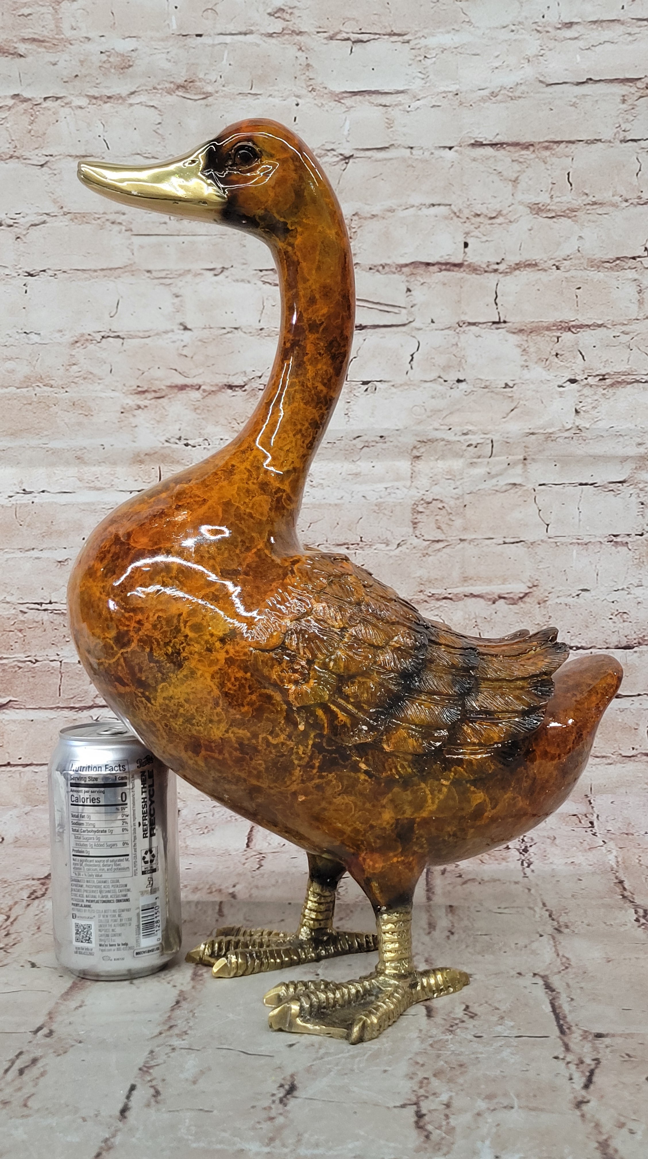 Vintage Vienna Austrian Large Cold-Painted Real 100% Bronze Duck Sculpture Sale