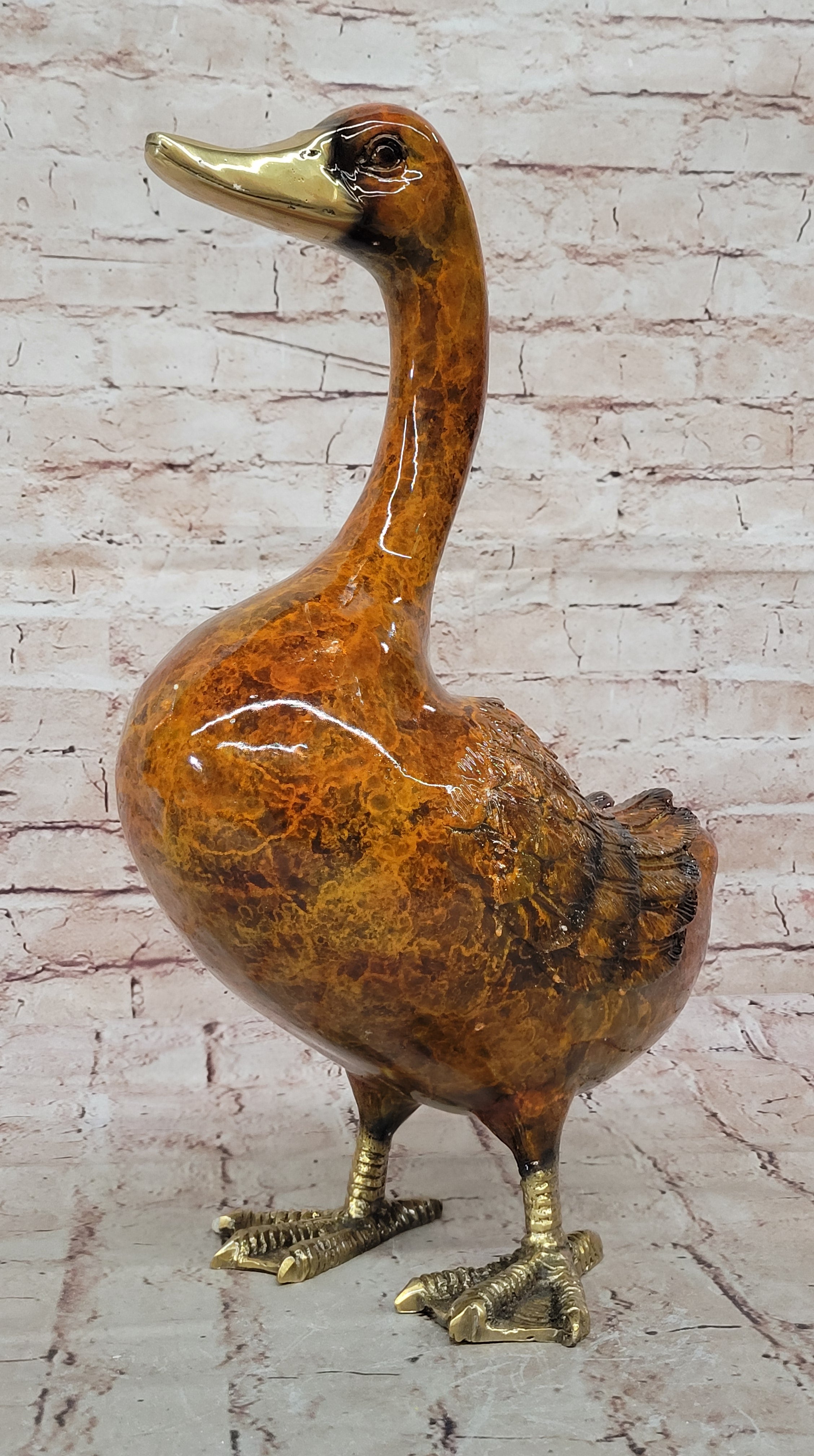 Vintage Vienna Austrian Large Cold-Painted Real 100% Bronze Duck Sculpture Sale