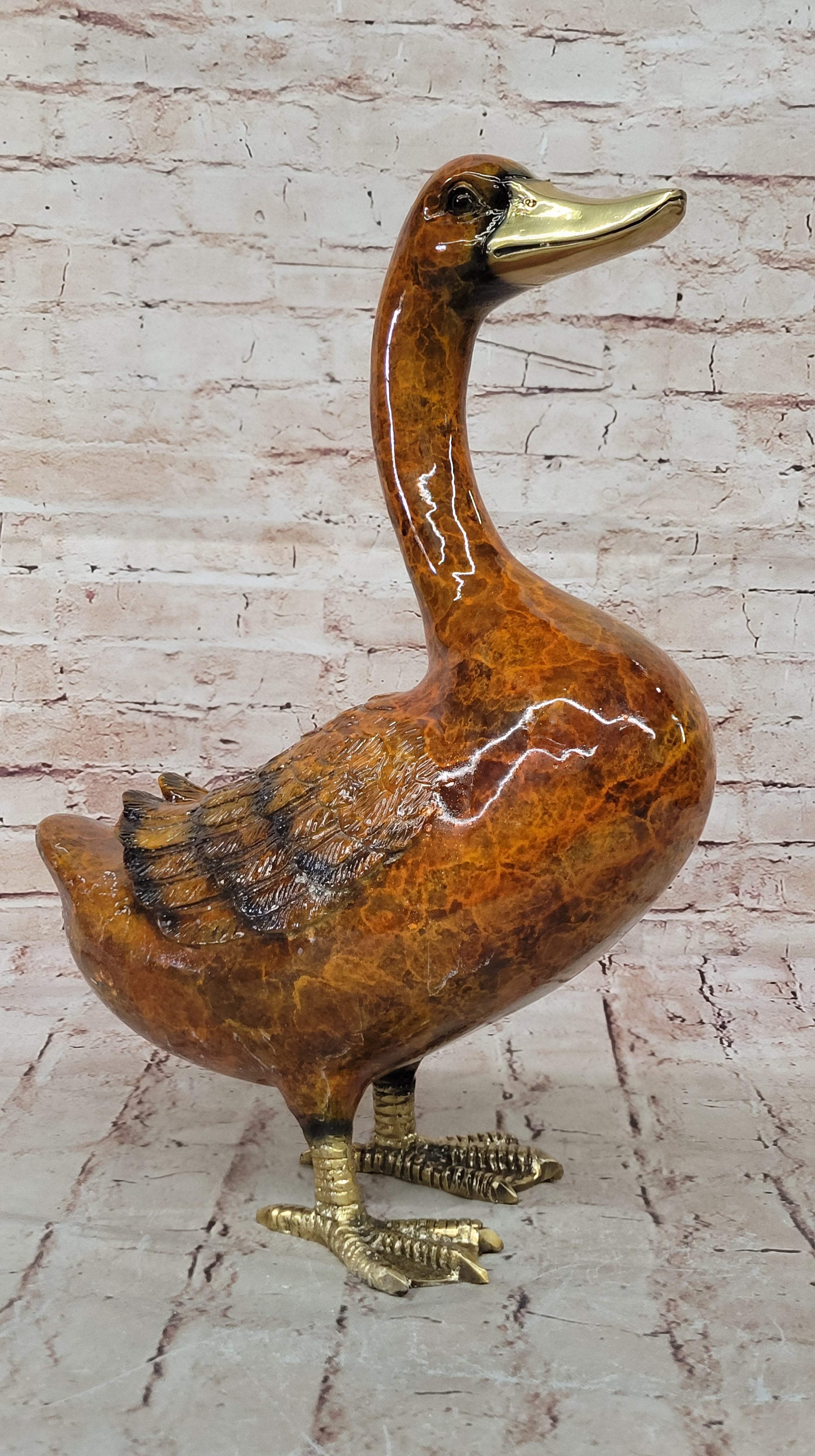 Vintage Vienna Austrian Large Cold-Painted Real 100% Bronze Duck Sculpture Sale