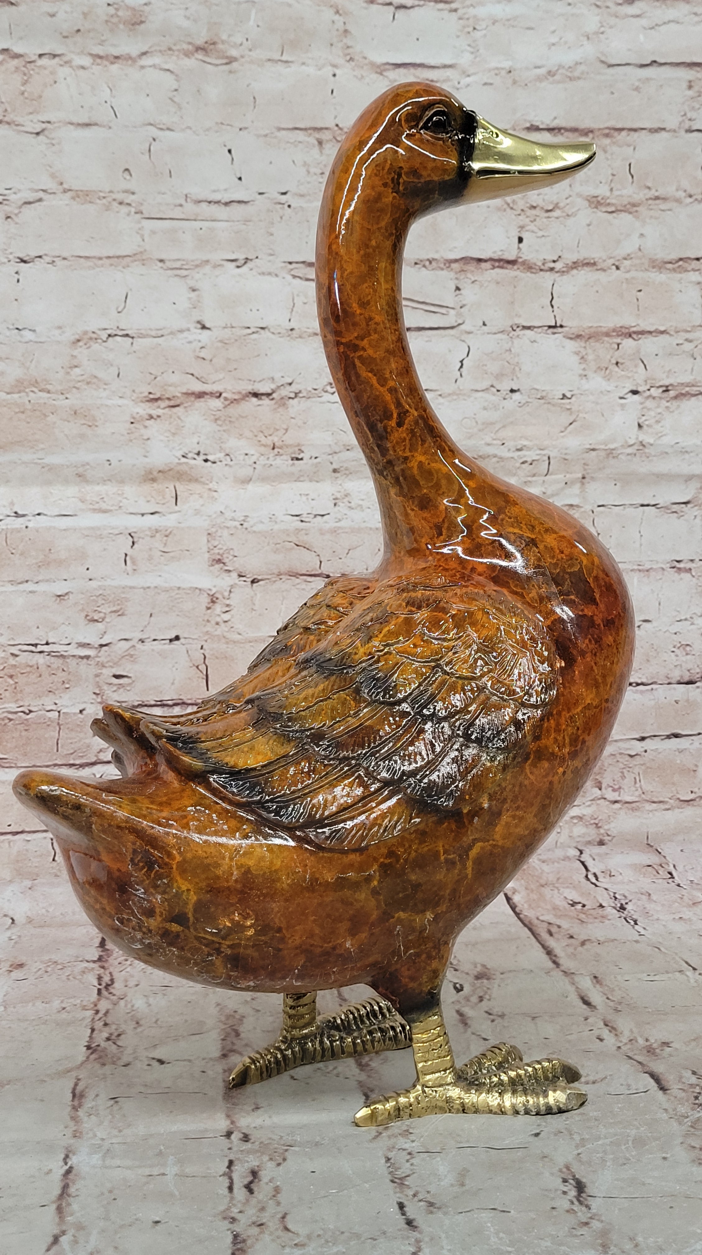 Vintage Vienna Austrian Large Cold-Painted Real 100% Bronze Duck Sculpture Sale