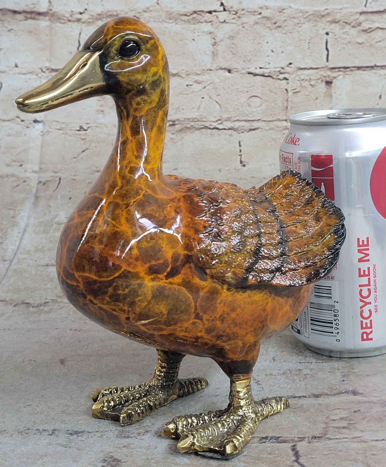 European Made Bronze Solid Brass Figurine Duck Iron Work Miniature Artwork Deal