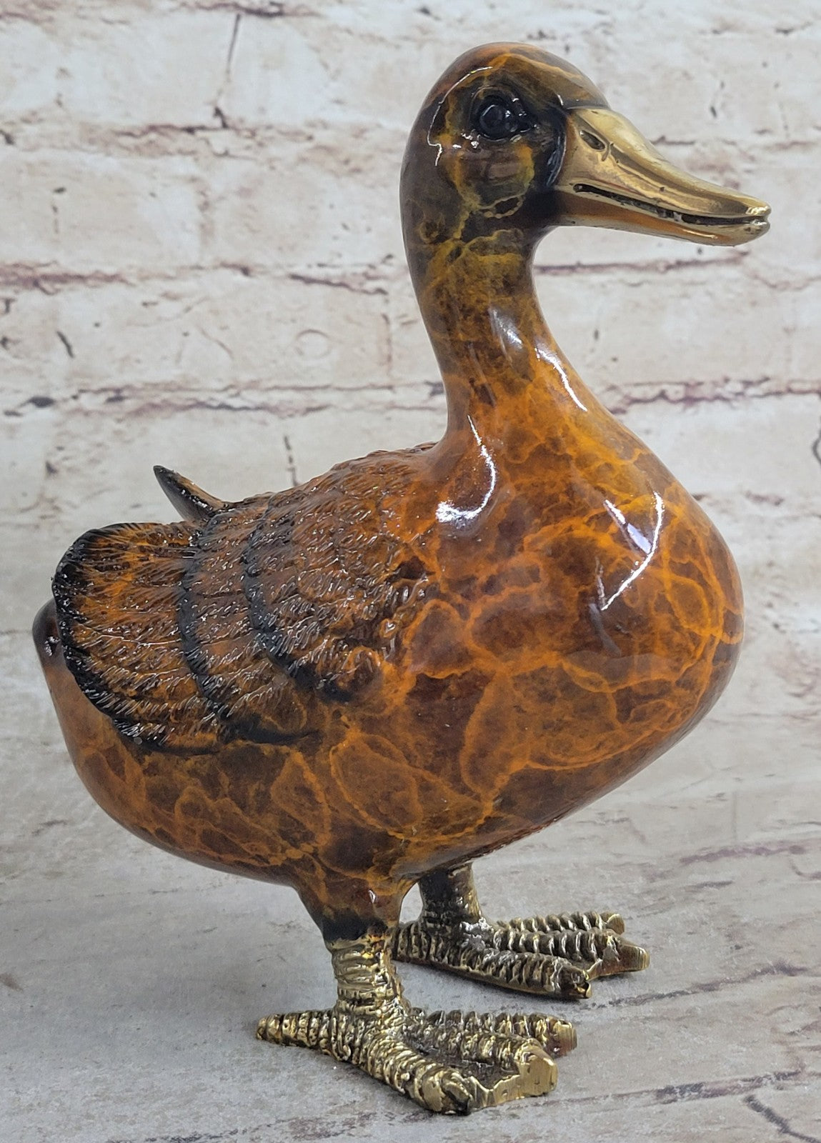 European Made Bronze Solid Brass Figurine Duck Iron Work Miniature Artwork Deal