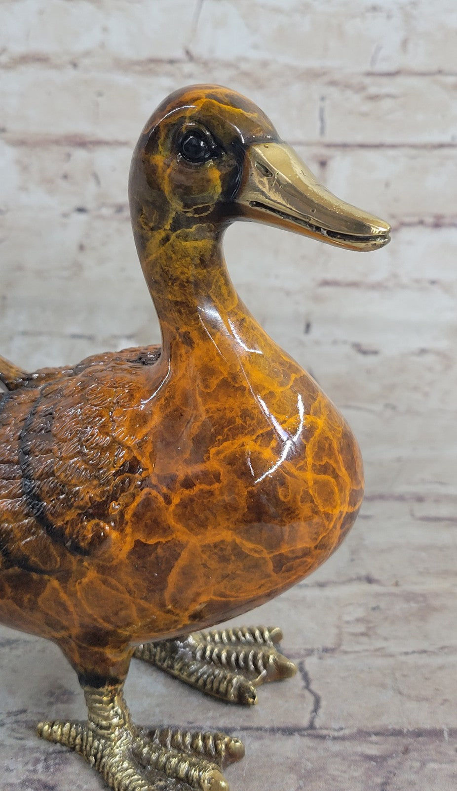 European Made Bronze Solid Brass Figurine Duck Iron Work Miniature Artwork Deal