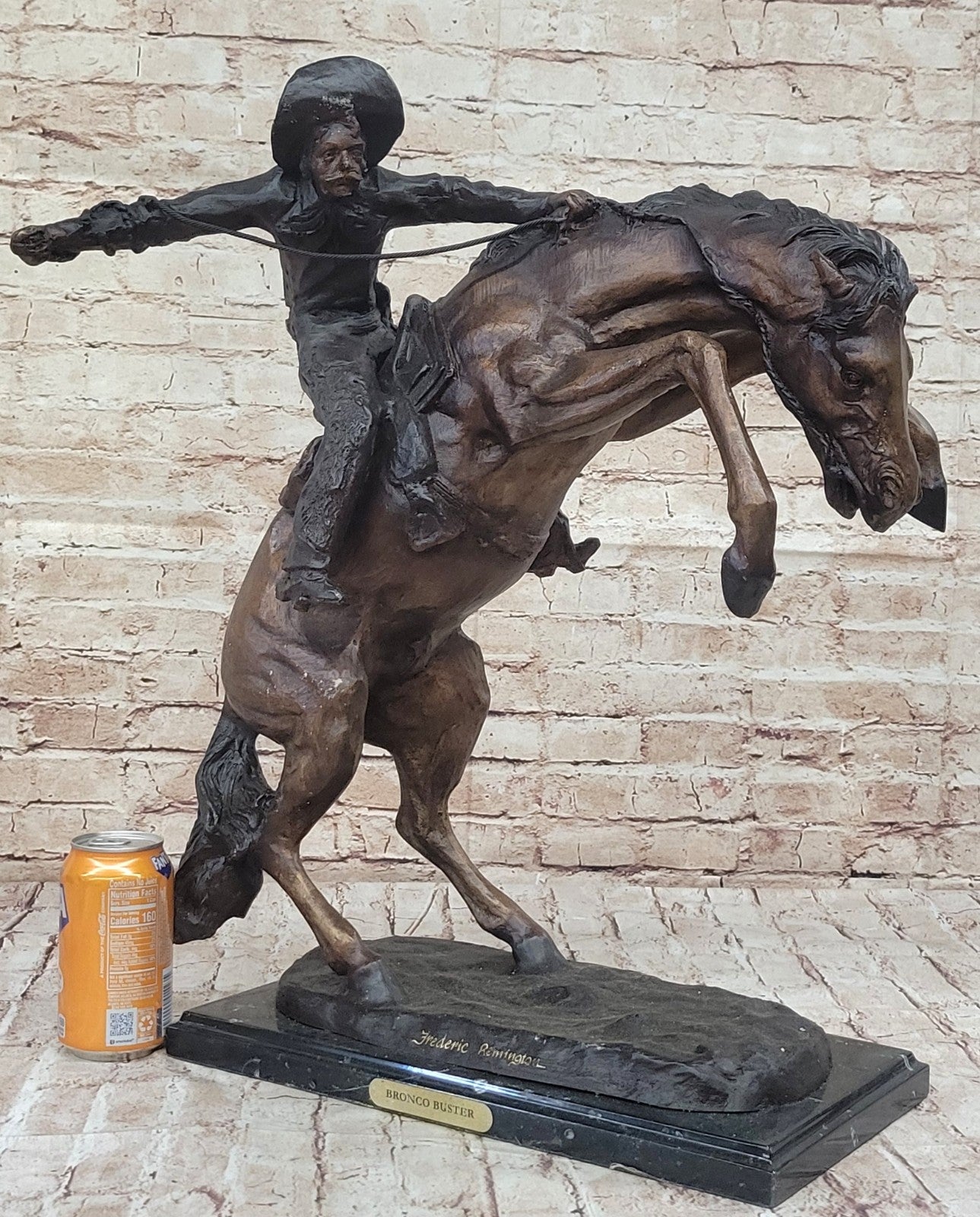 Extra Large Frederick Remington Wooly Hot Cast Classic Artwork Bronze Sculpture
