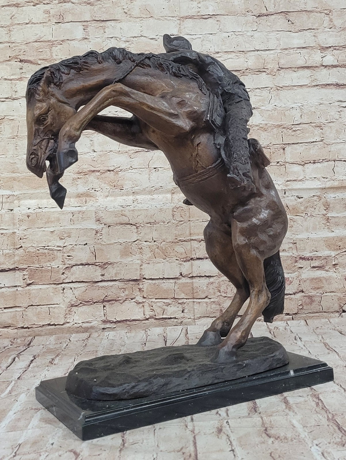 Extra Large Frederick Remington Wooly Hot Cast Classic Artwork Bronze Sculpture