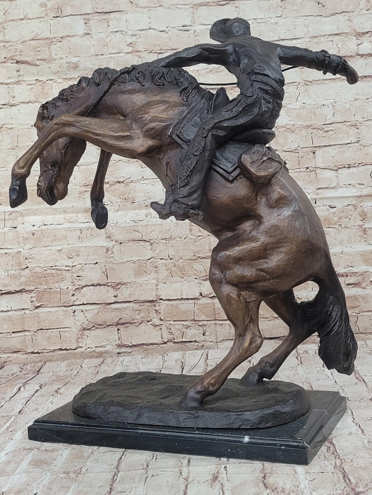 Extra Large Frederick Remington Wooly Hot Cast Classic Artwork Bronze Sculpture