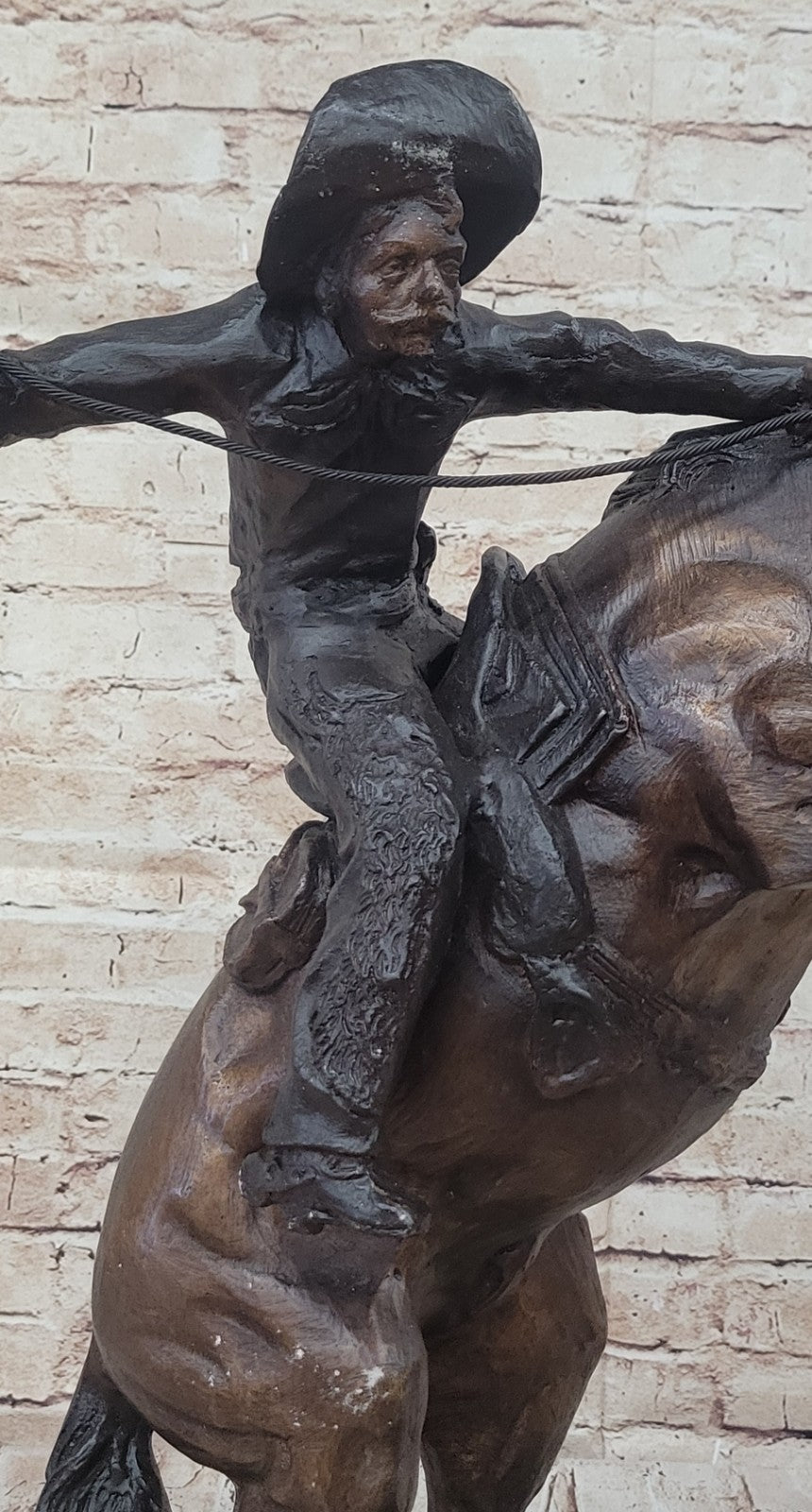 Extra Large Frederick Remington Wooly Hot Cast Classic Artwork Bronze Sculpture