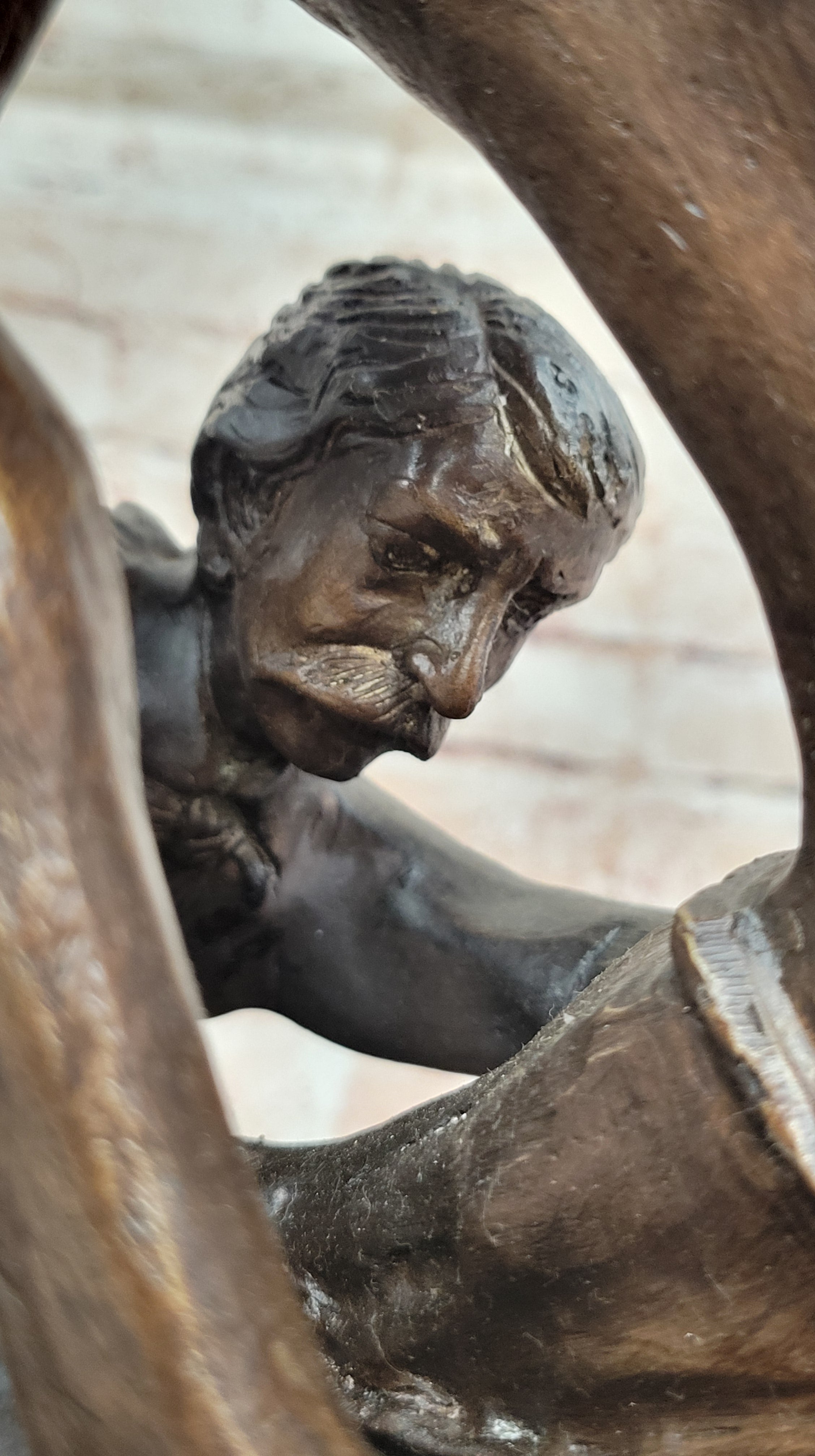 Lost Wax Large Bronze Statue -"Wicked Pony" by Fredrick Remington on marble base