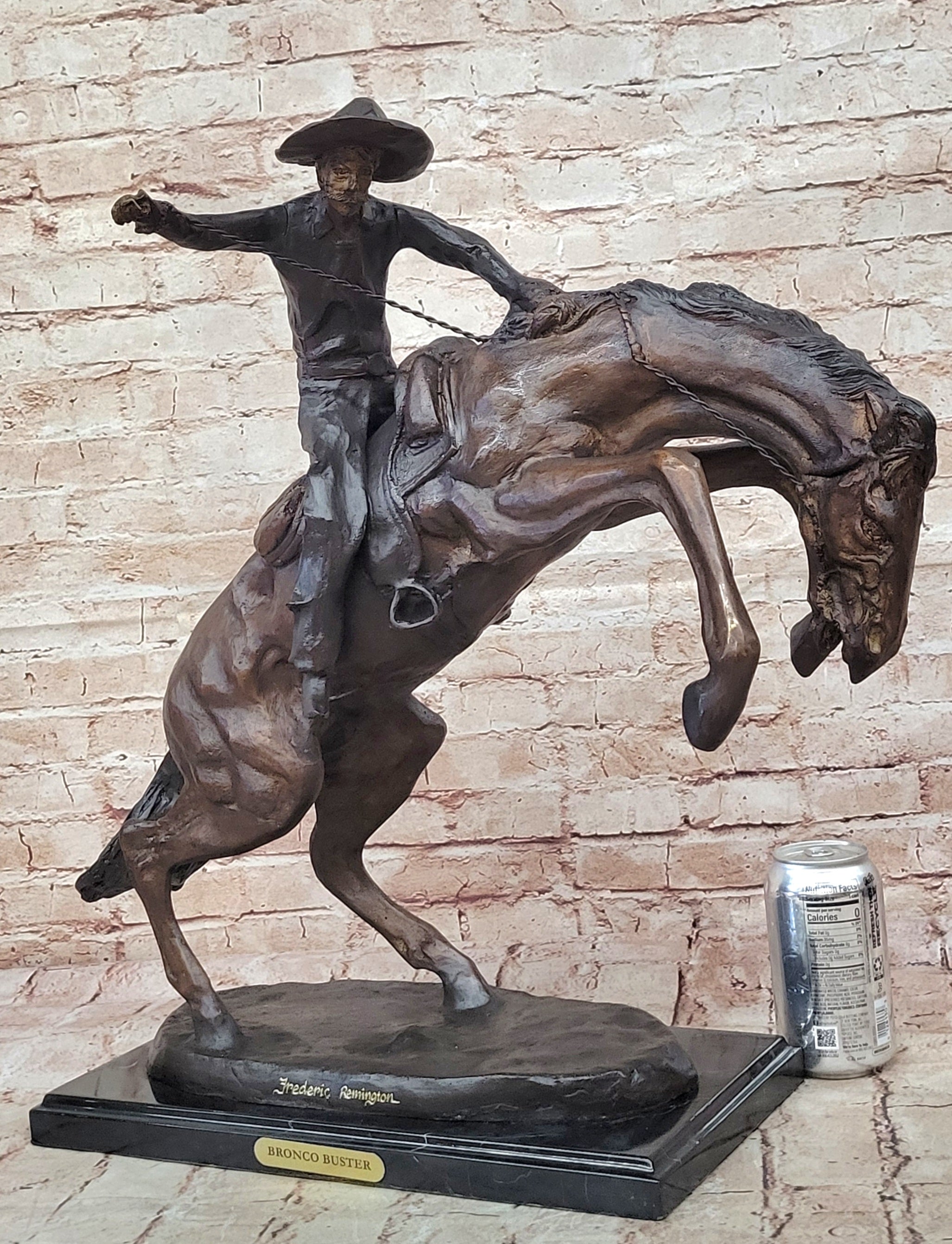 Bronze Sculpture White House Oval Office Bronco Buster by Remington Hot Cast Art