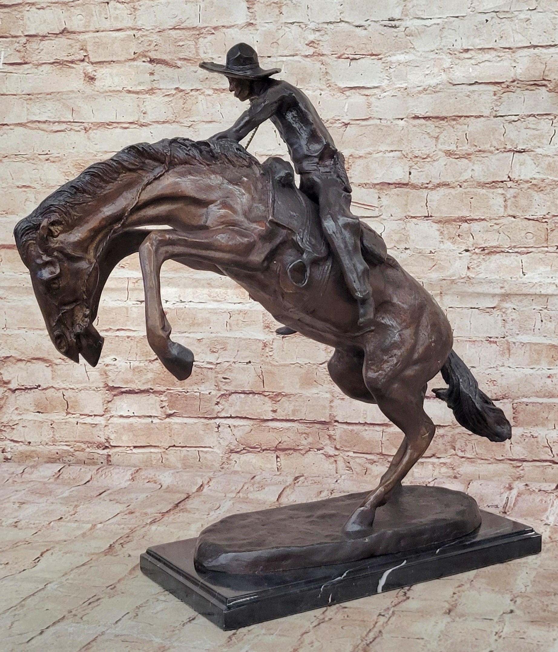 Bronze Sculpture White House Oval Office Bronco Buster by Remington Hot Cast Art