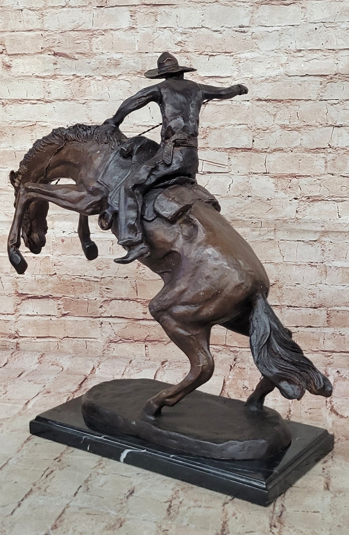 Bronze Sculpture White House Oval Office Bronco Buster by Remington Hot Cast Art