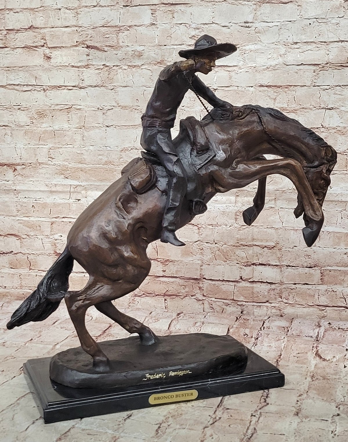 Bronze Sculpture White House Oval Office Bronco Buster by Remington Hot Cast Art