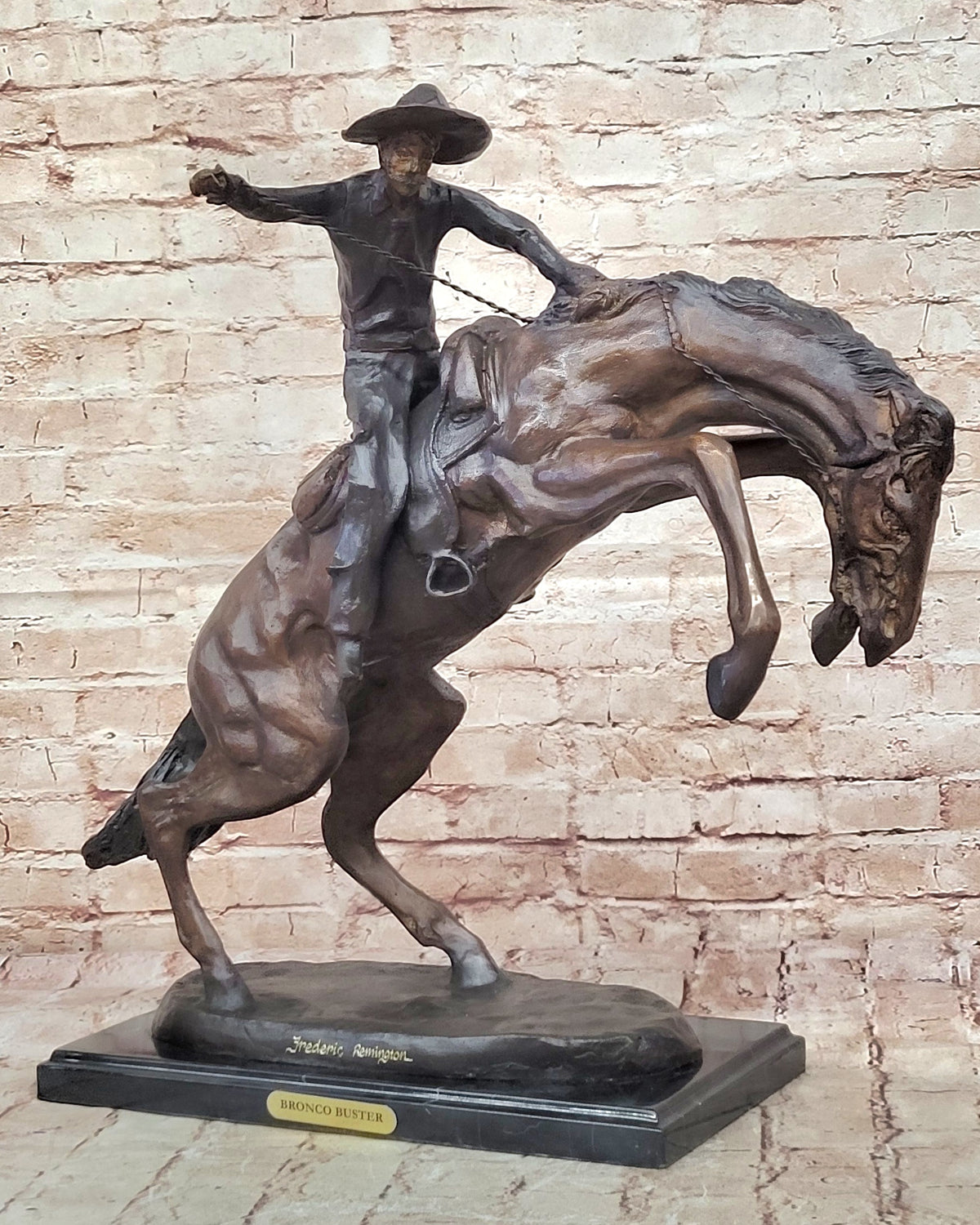 Bronze Sculpture White House Oval Office Bronco Buster by Remington Hot Cast Art