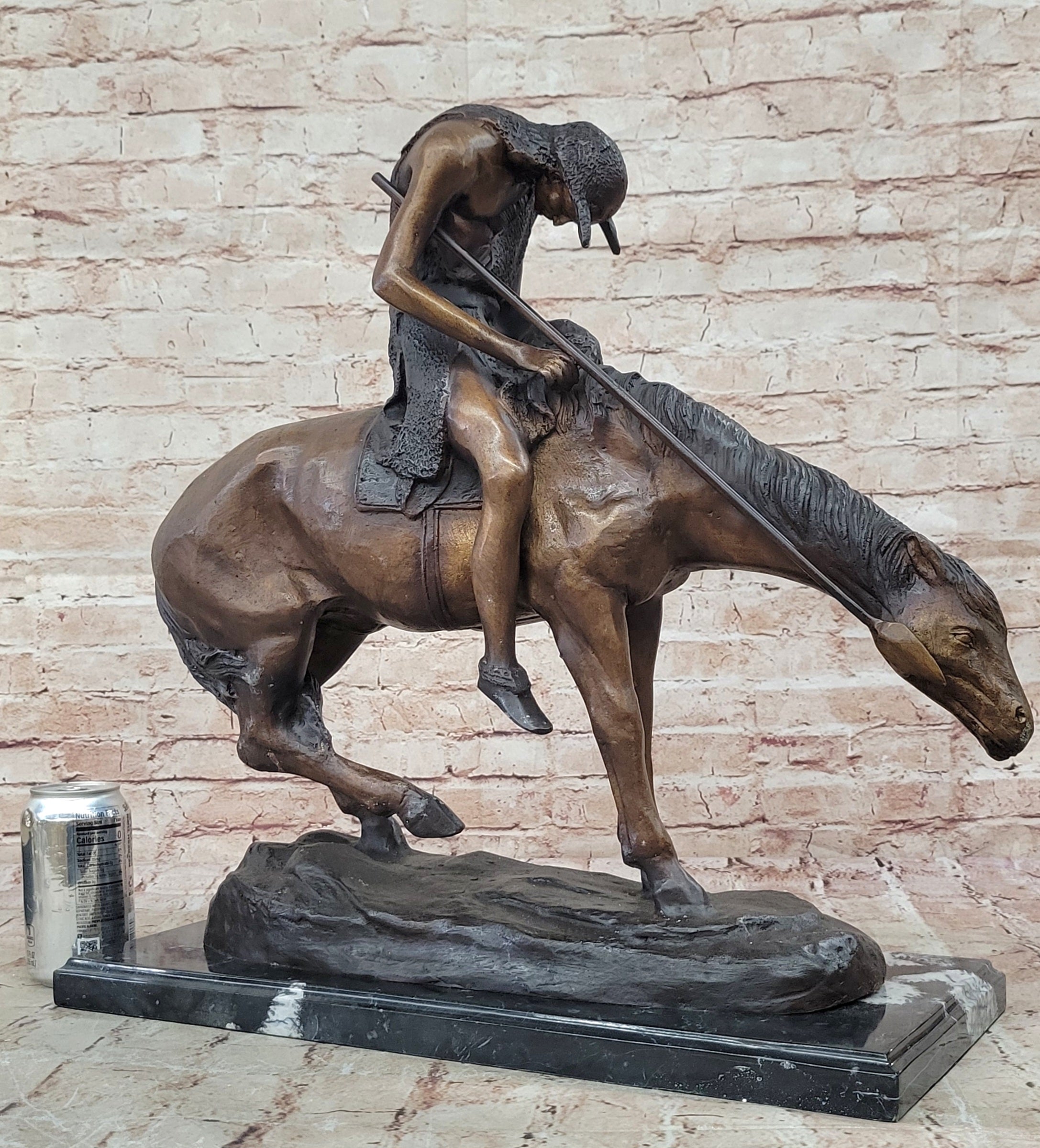 End of the Trail Pure Bronze Sculpture Statue by James E. Fraser Large