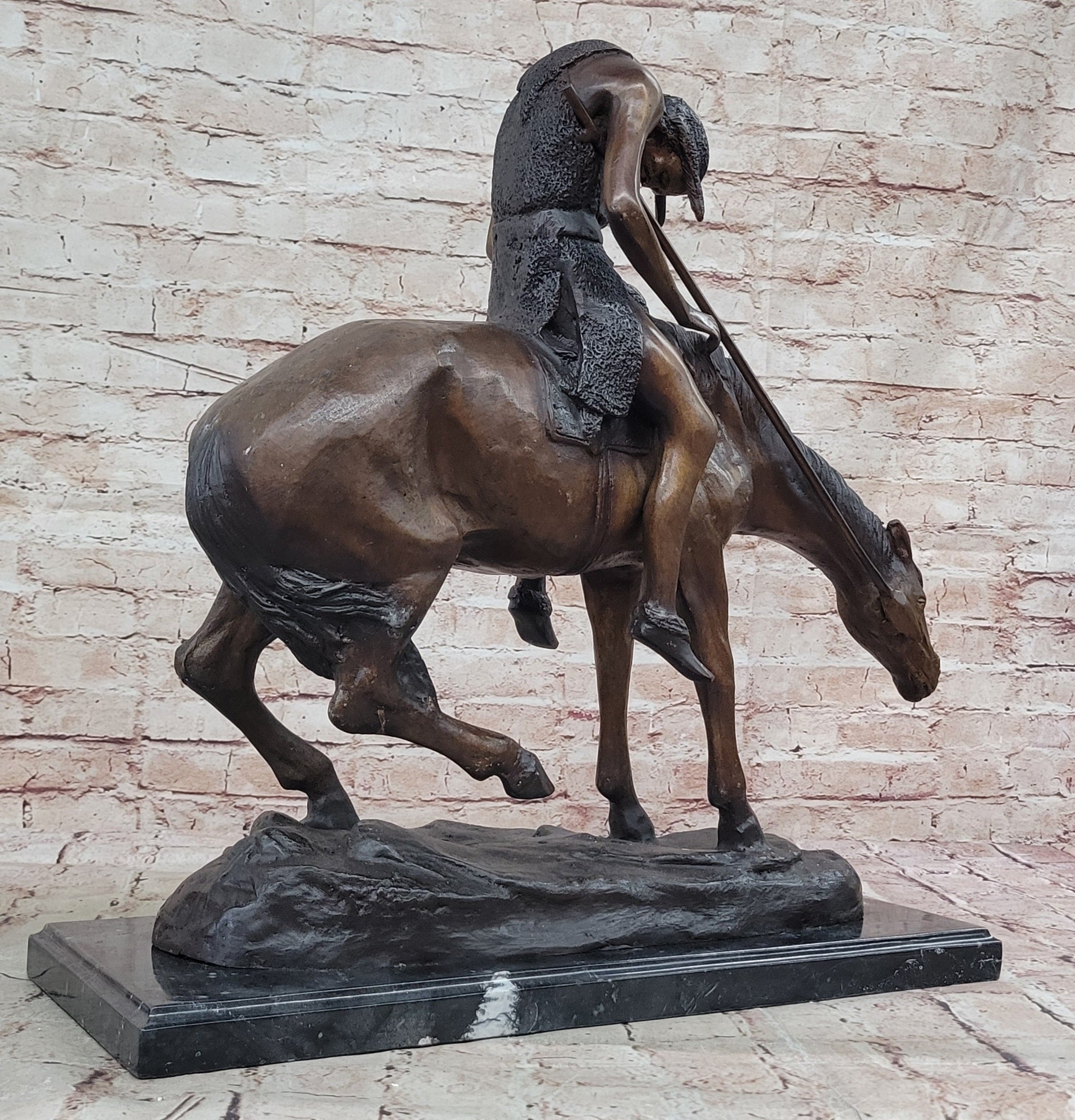 End of the Trail Pure Bronze Sculpture Statue by James E. Fraser Large