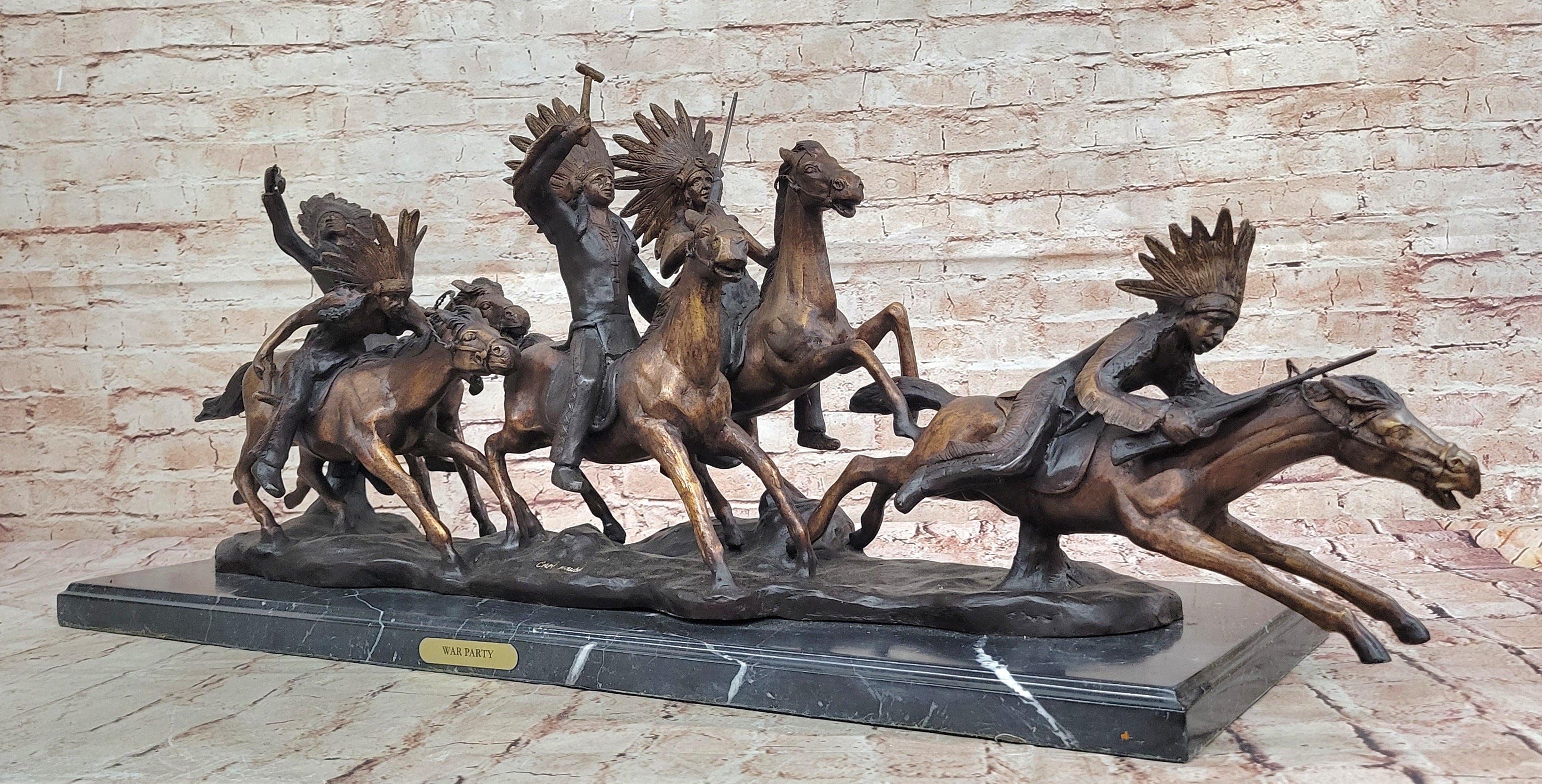 War Party A tribute to Carl Kauba Bronze Sculpture Massive Hot Cast Masterpiece