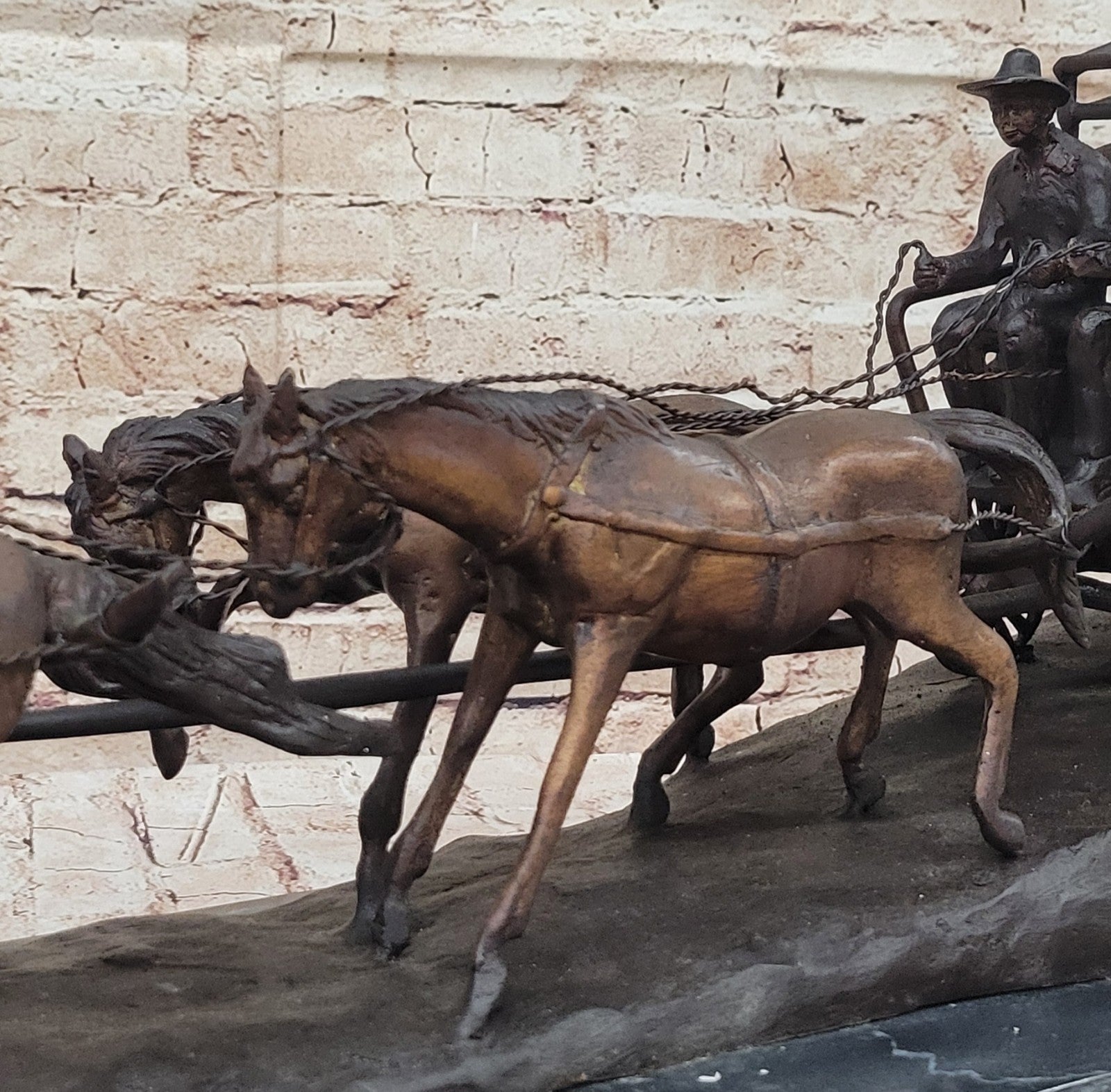 80 LBS HOT CAST ADVENTURE ACTION HORSES BRONZE STATUE STAGE COACH OLD WEST SALE