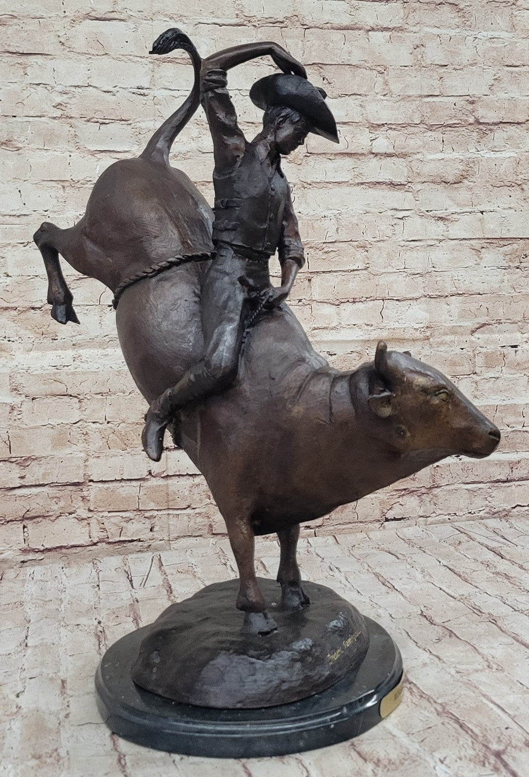 Handcrafted bronze sculpture SALE Art Cowboy West Signed Rodeo Lost wax