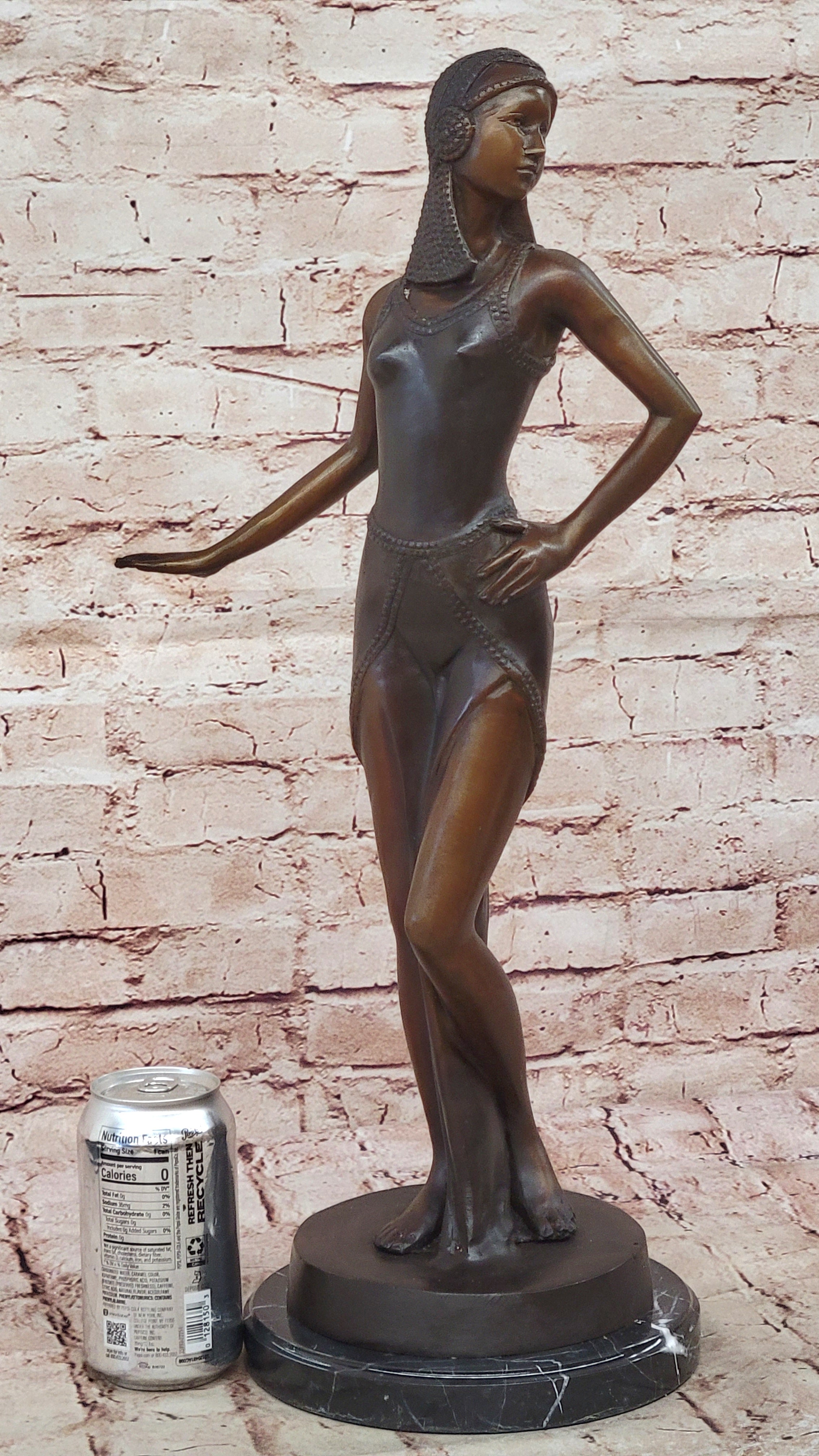 Bronze Art Deco Sculpture by Chiparus Dancing Woman Figurine Collectible