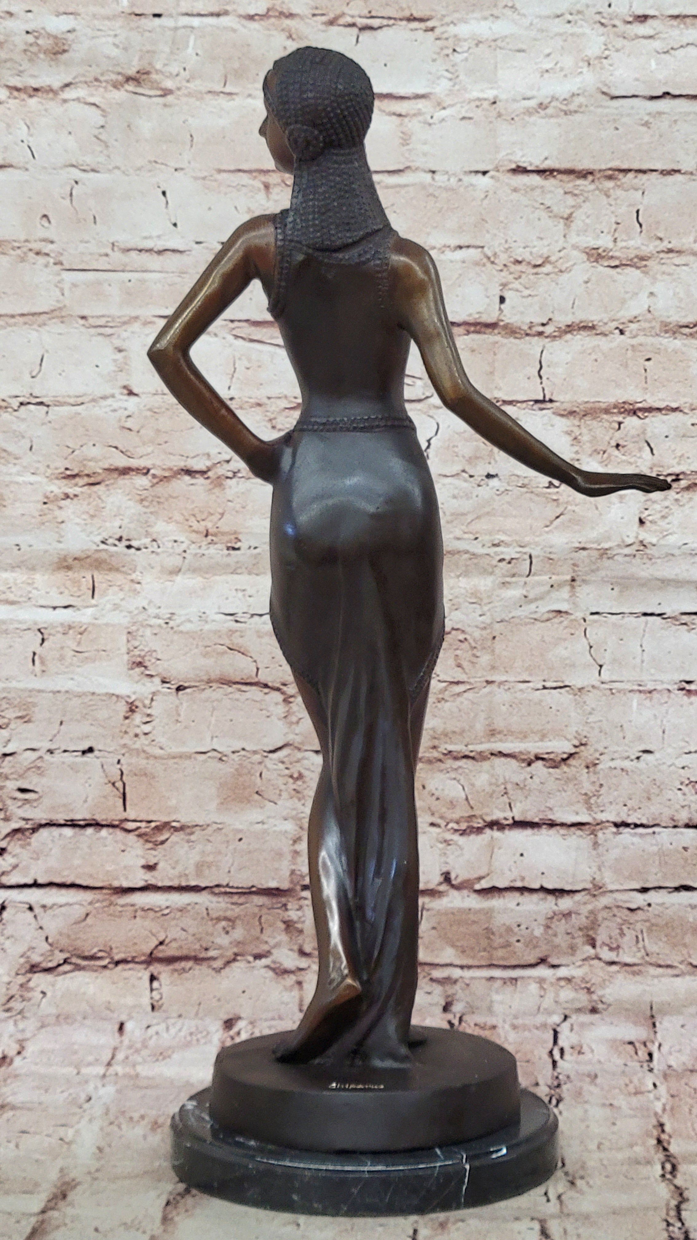 Bronze Art Deco Sculpture by Chiparus Dancing Woman Figurine Collectible