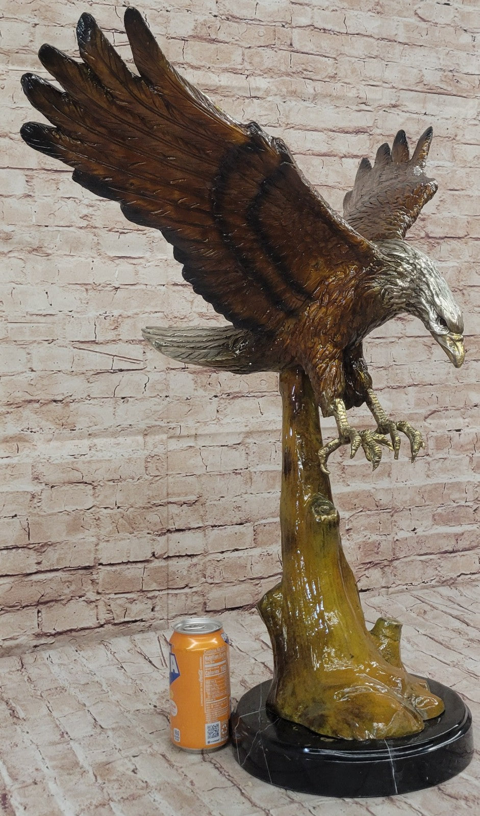 Life Size Special Patina American Bald Eagle Americana Air Force Trophy Bronze