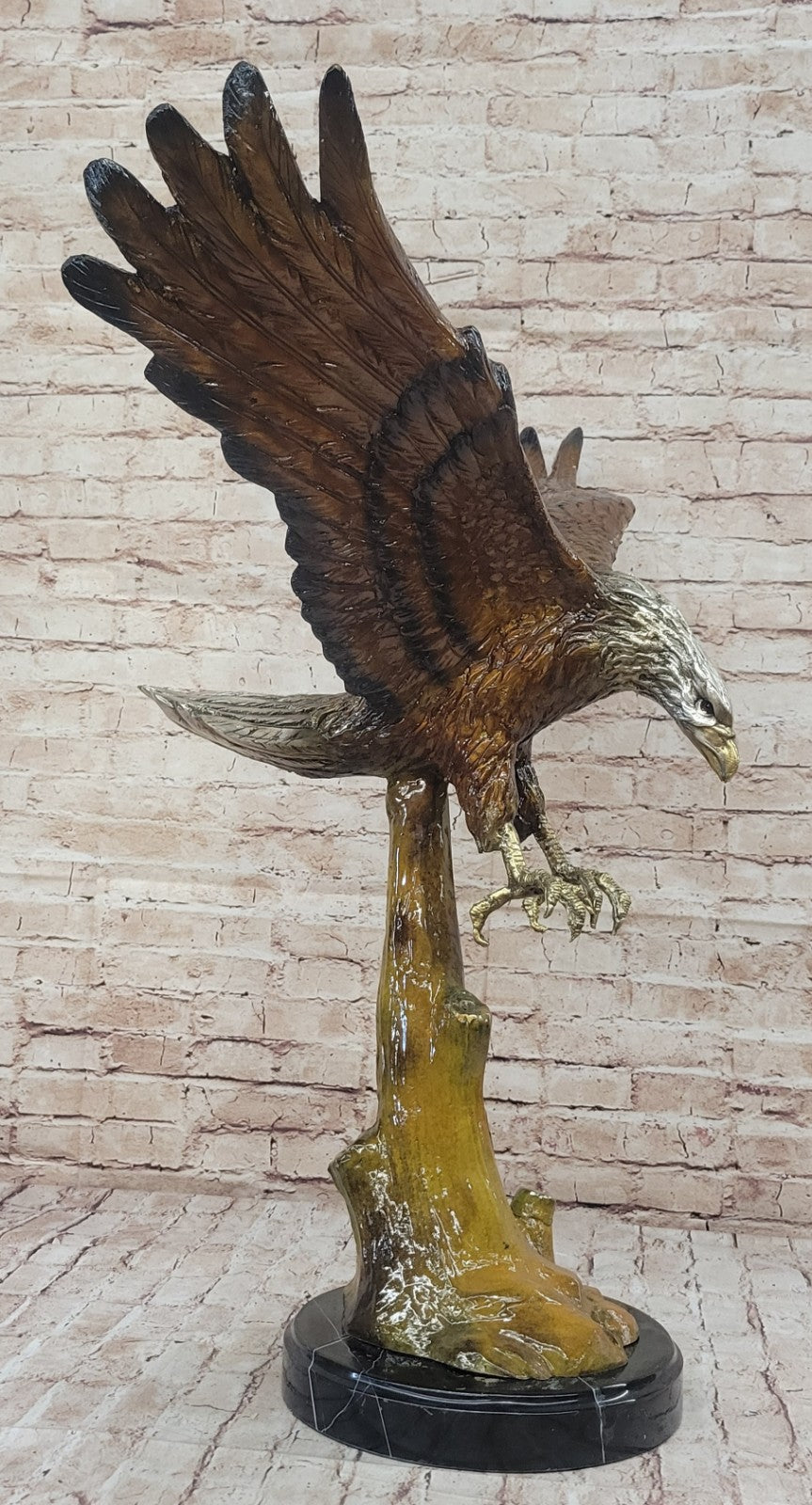Life Size Special Patina American Bald Eagle Americana Air Force Trophy Bronze