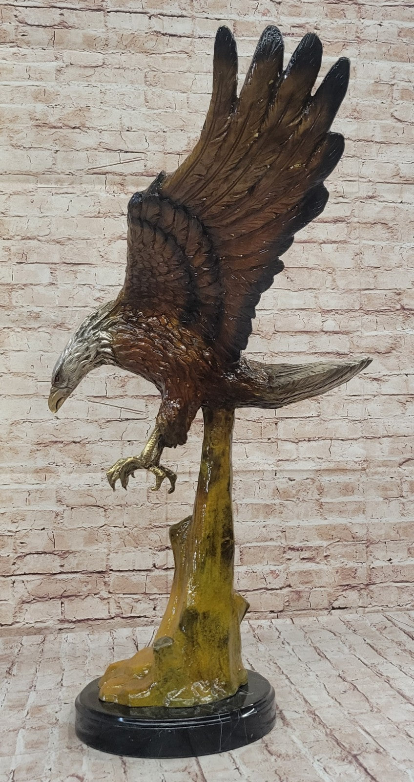 Life Size Special Patina American Bald Eagle Americana Air Force Trophy Bronze