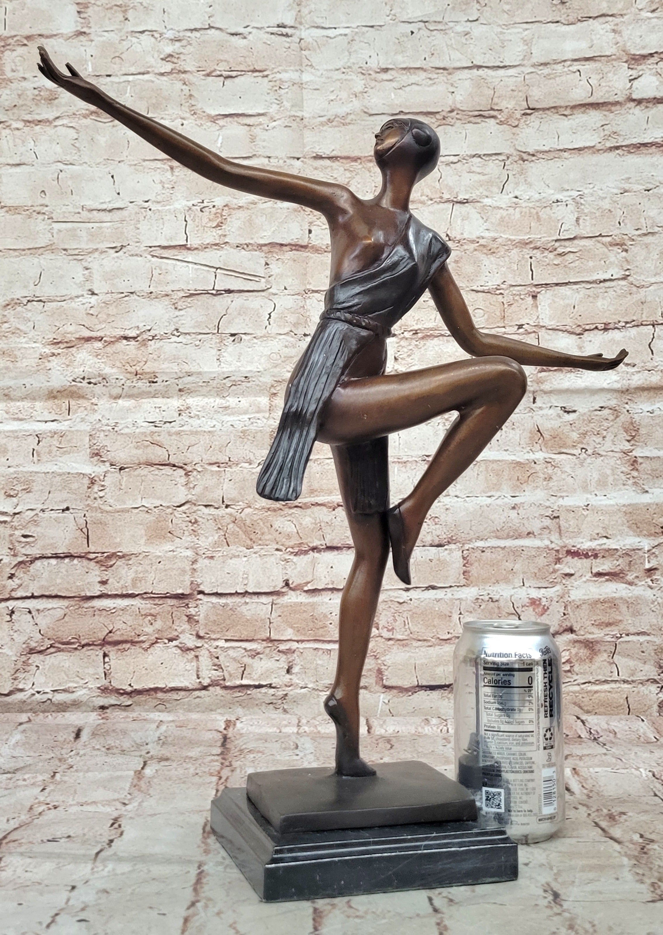 Hot Cast Bronze Dancer Statue by Collett Limited Edition Art Deco Artwork Figure
