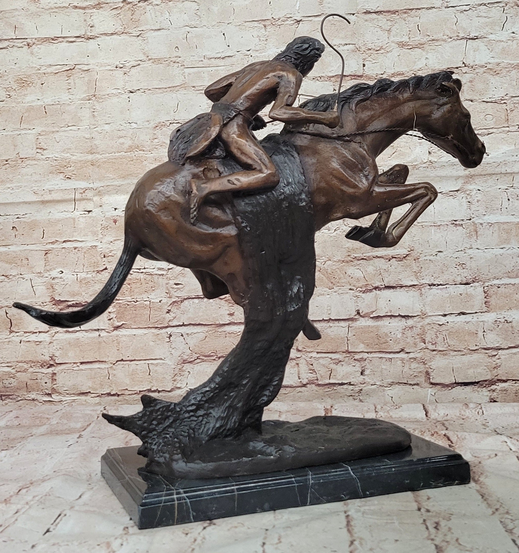 Frederic Remington CHEYENNE Indian Horse Large Bronze Statue Sculpture Figurine