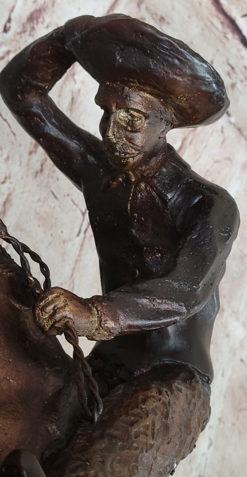 Collectible Art bronze sculpture Remington "Rattle Snake" Signed Remington Sale