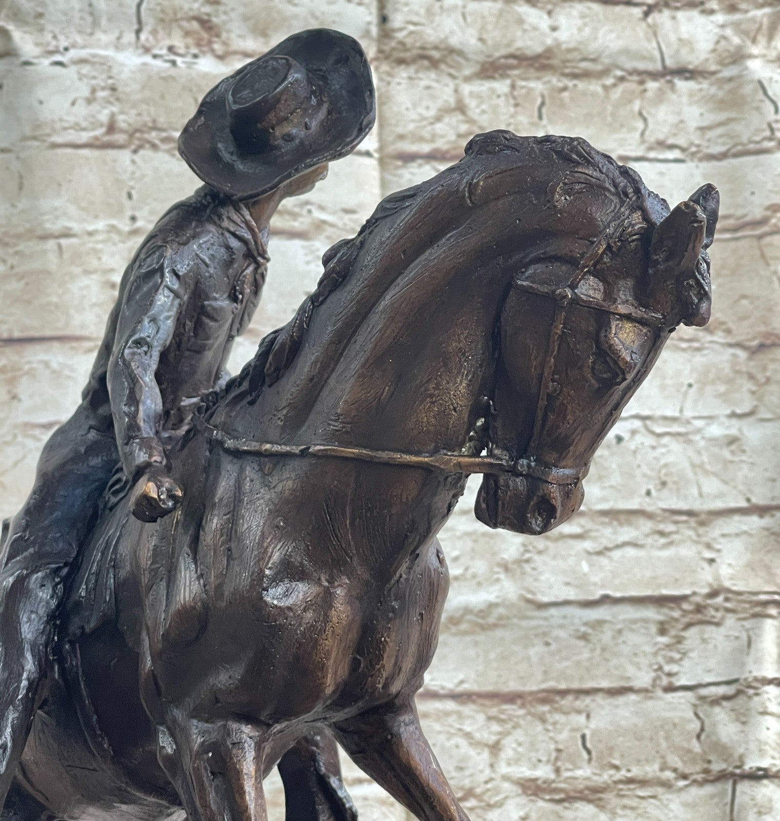 FREDERIC REMINGTON, Mid 20th C. Bronze Sculpture The Cowboy Figurine Figure Sale