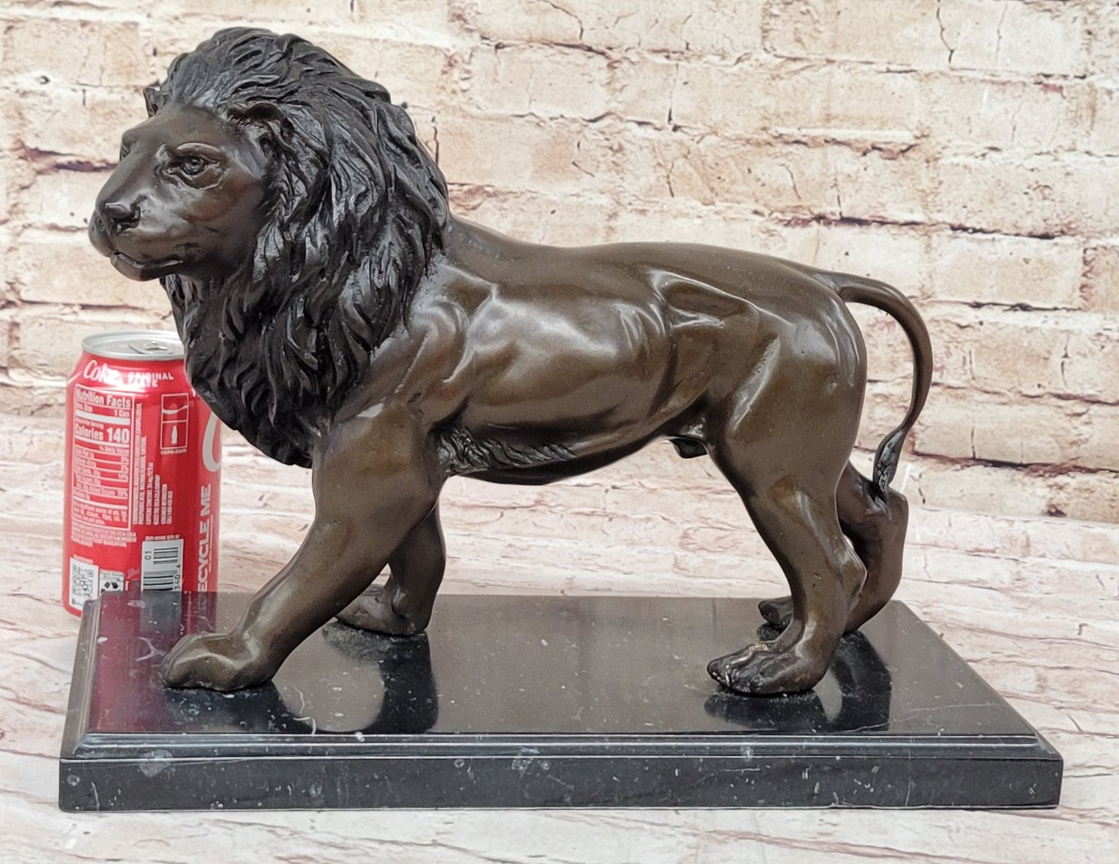 Lion Leo African Safari Big Cat Lover Gift Art Sculpture Bronze Marble Statue