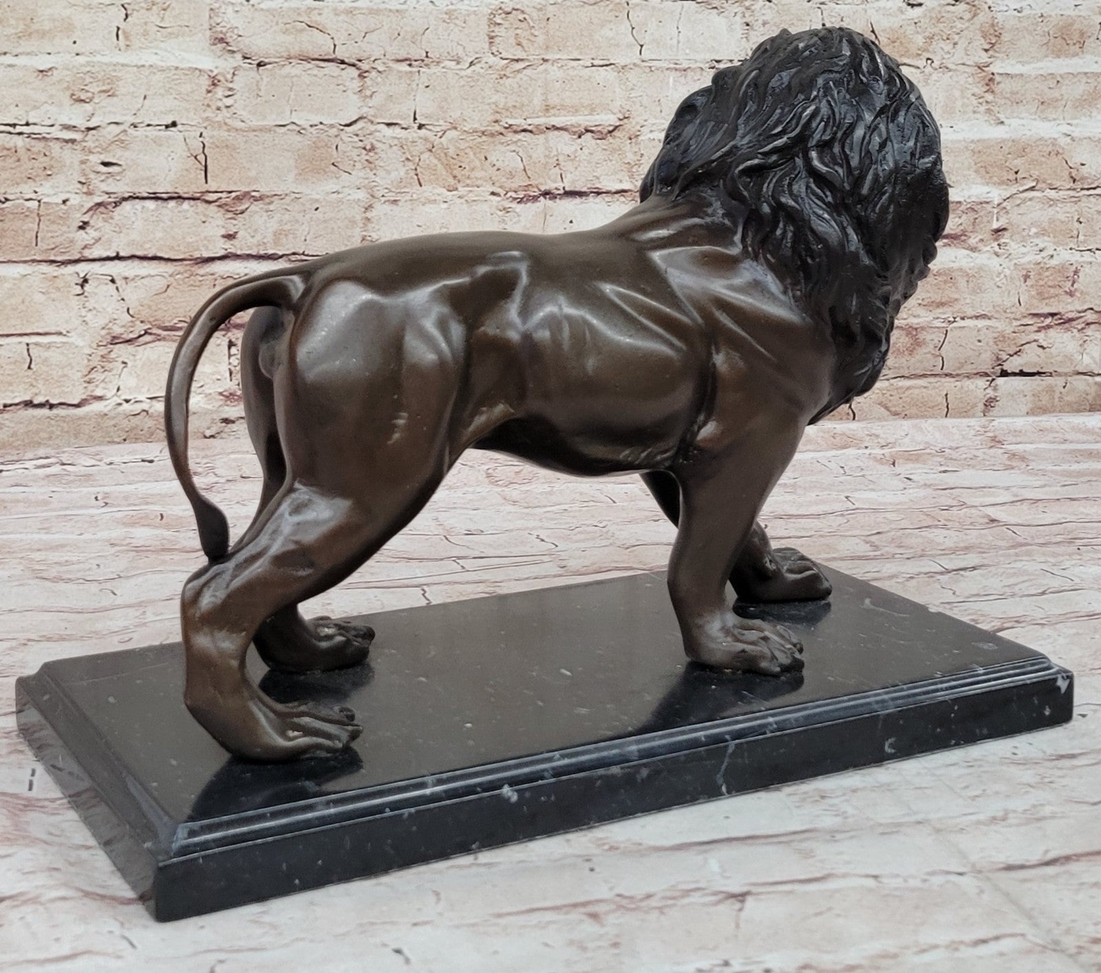 Lion Leo African Safari Big Cat Lover Gift Art Sculpture Bronze Marble Statue
