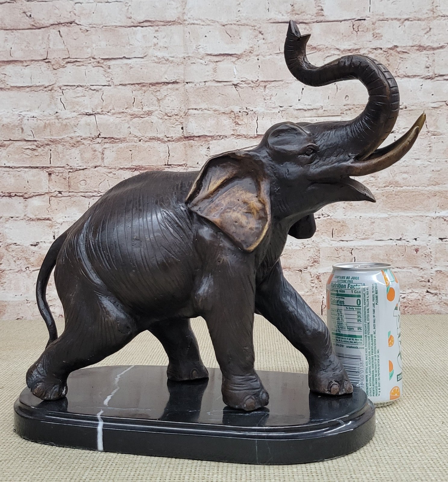 Extra Large Happy Go Lucky Elephant by Moigniez Bronze Sculpture Figure Art Deco