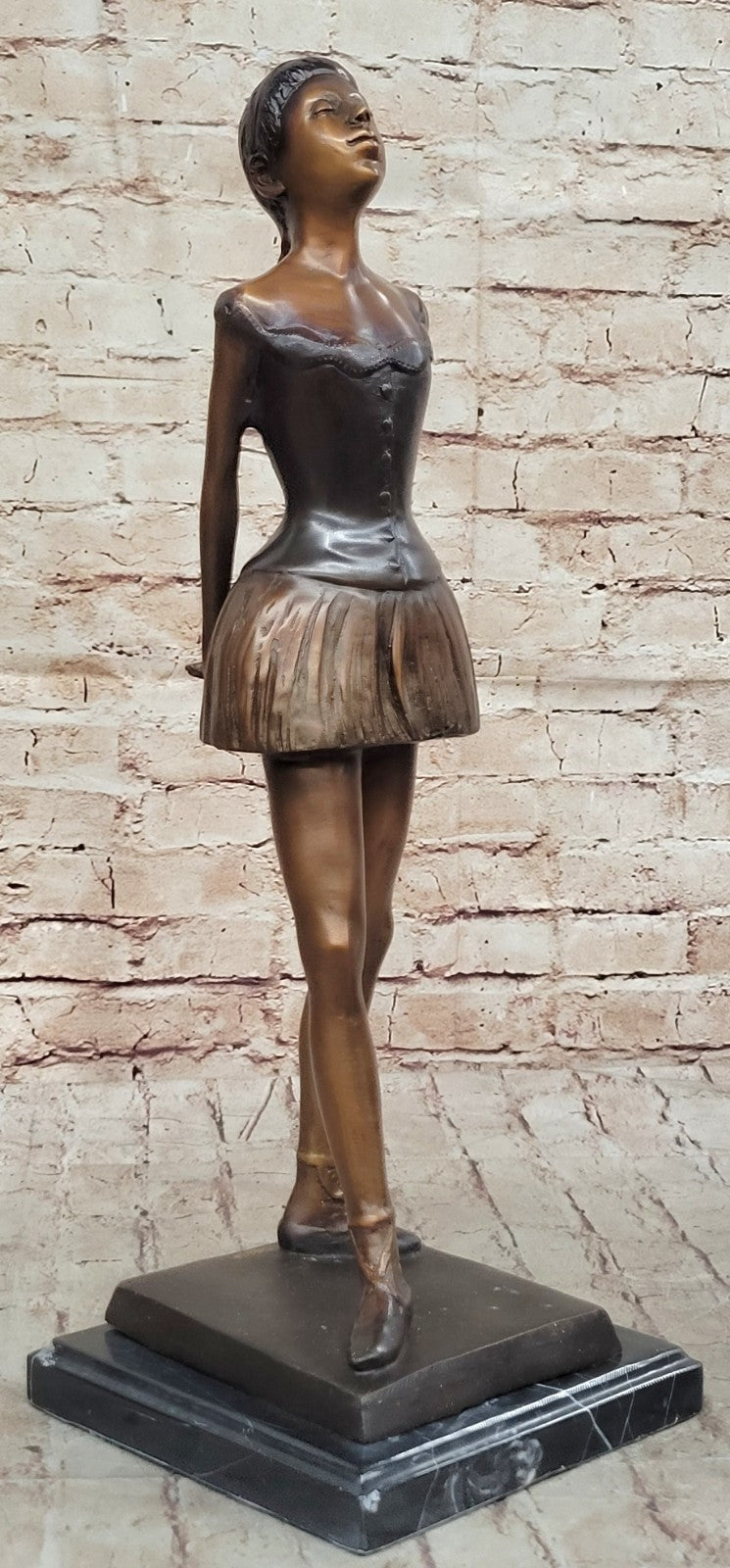 Bronze Sculpture 20.5" Tall Classic Famous Ballerina by Degas Hot Cast Figurine