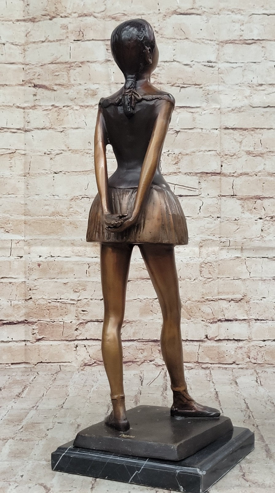 Bronze Sculpture 20.5" Tall Classic Famous Ballerina by Degas Hot Cast Figurine