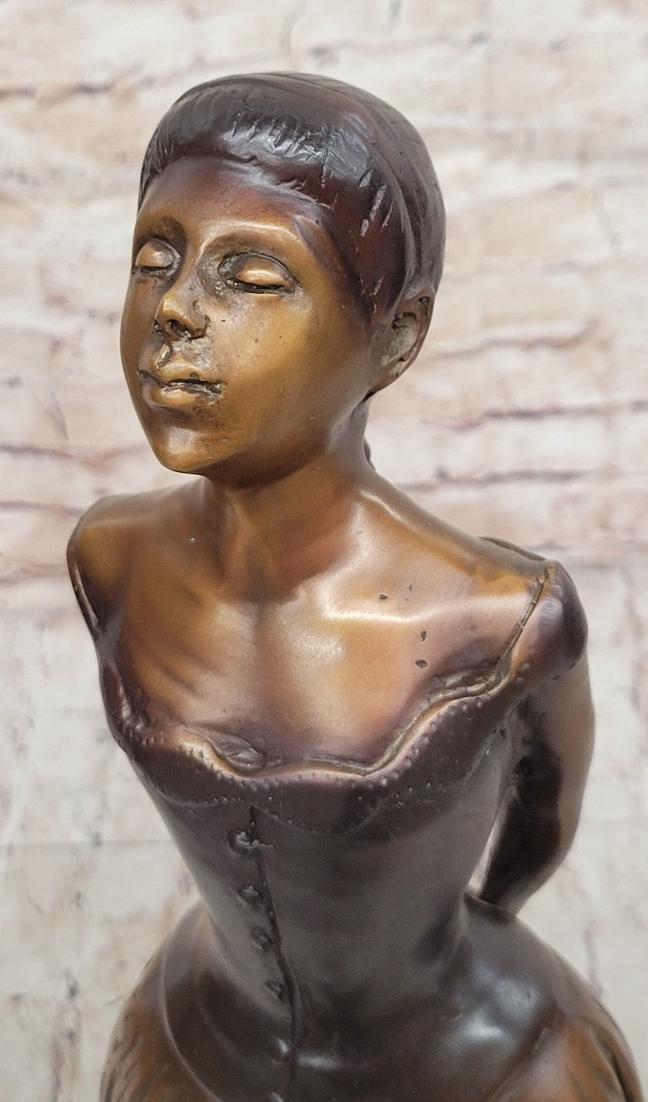 Bronze Sculpture 20.5" Tall Classic Famous Ballerina by Degas Hot Cast Figurine