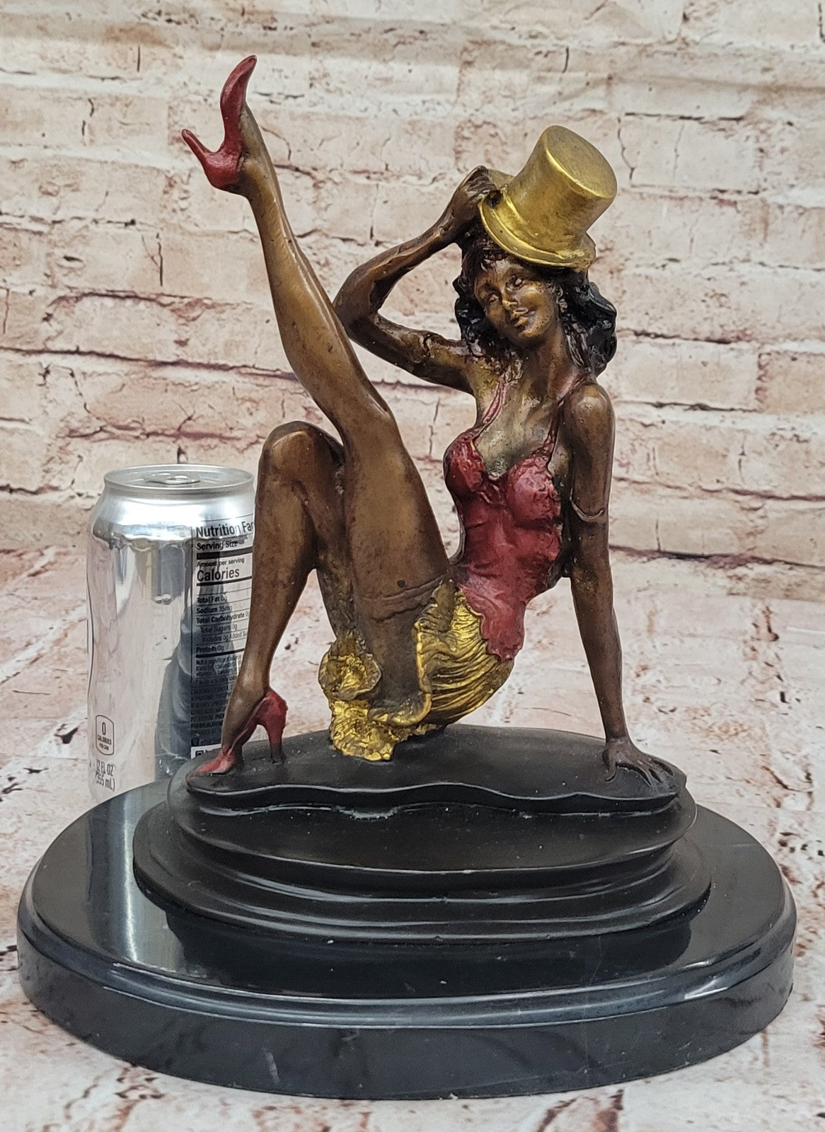 SIGNED COLLETT ART DECO JAZZ DANCER BRONZE STATUE HOT CAST HOME OFFICE FIGURINE