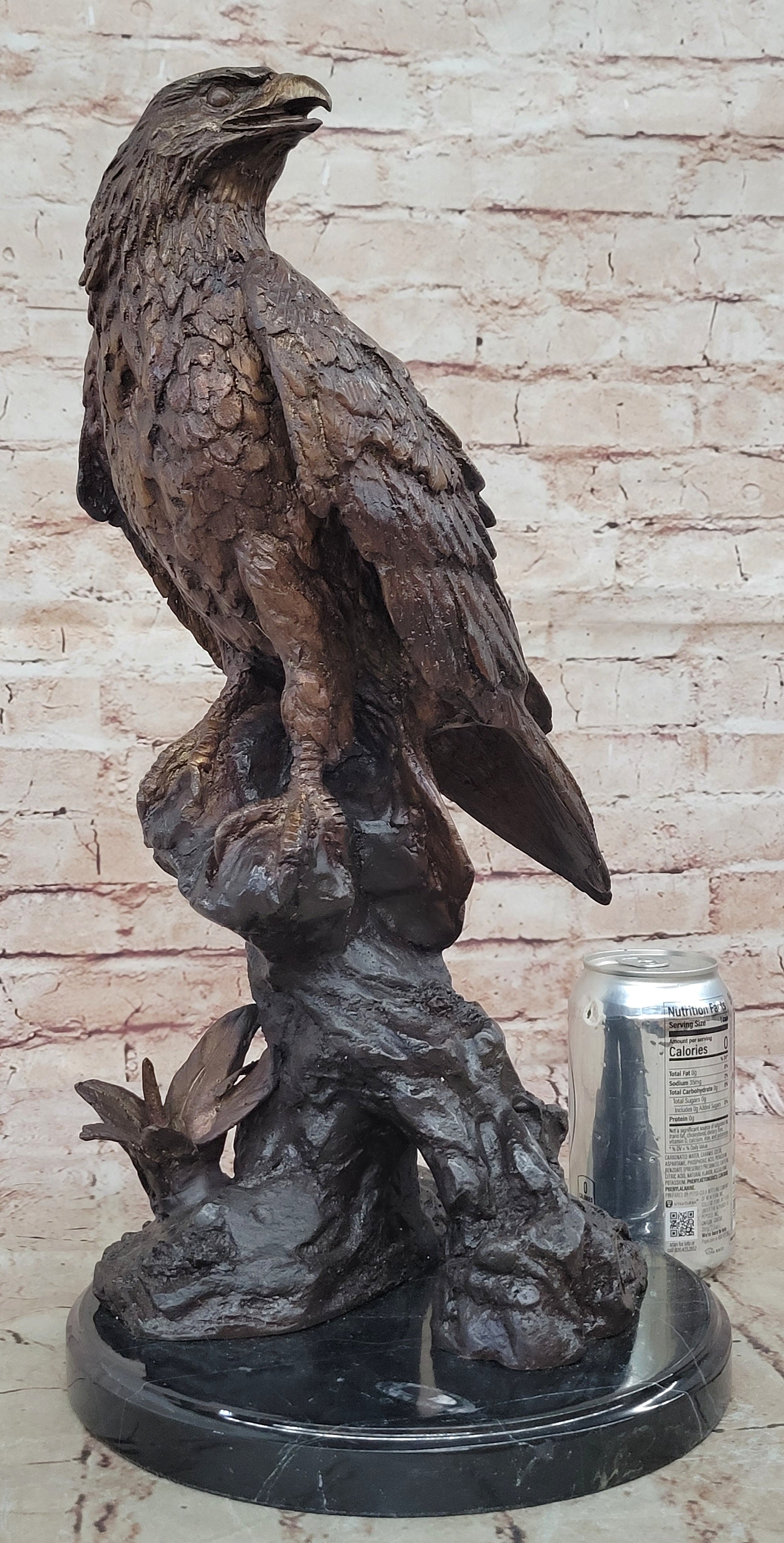 European Design Finery Eagle Flight Quality Lost Wax Bronze Statue Hand Made Art