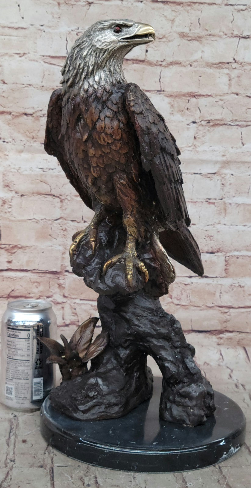 VINTAGE BRONZE EAGLE STATUE SCULPTURE BY JULES MOIGNIEZ SIGNED HOT CAST STATUE