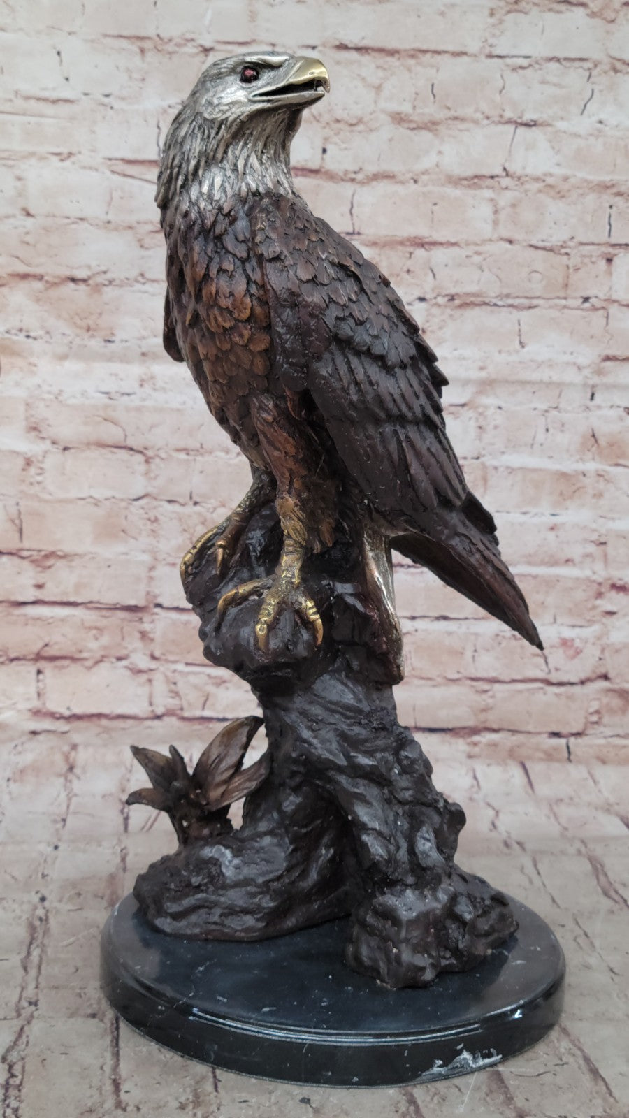 VINTAGE BRONZE EAGLE STATUE SCULPTURE BY JULES MOIGNIEZ SIGNED HOT CAST STATUE