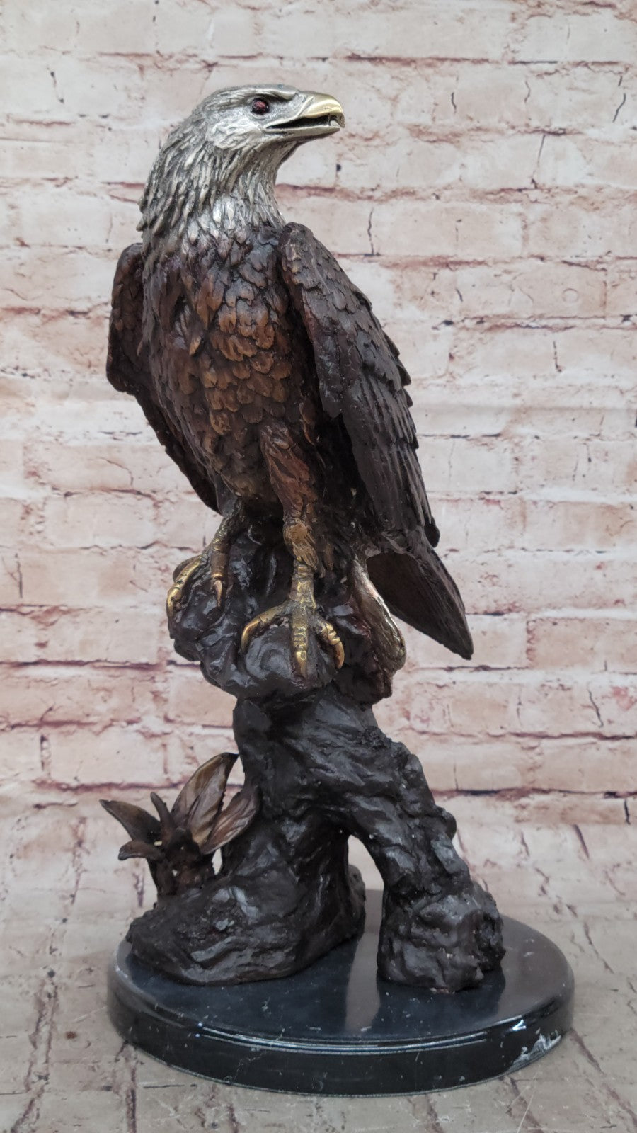 VINTAGE BRONZE EAGLE STATUE SCULPTURE BY JULES MOIGNIEZ SIGNED HOT CAST STATUE