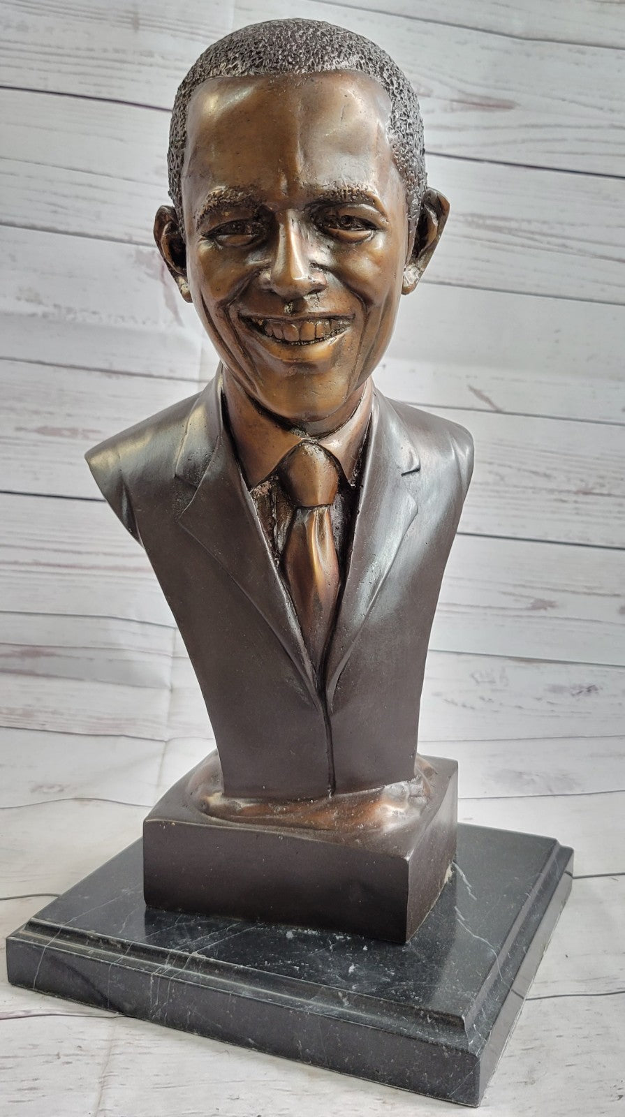 Signed Sealed Numbered Marius , Barack Obama Bronze Sculpture 2017 Artwork