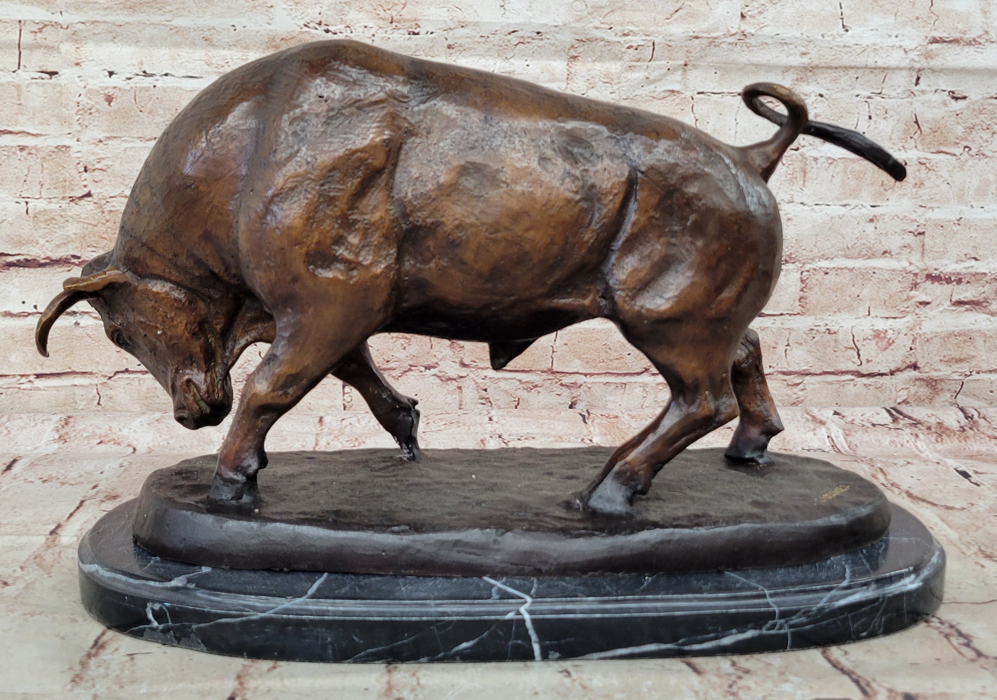 BRONZE BULL Wall St LARGE SIZE MONU Rodeo Ranch Mascot PBR TORO beef steak knife