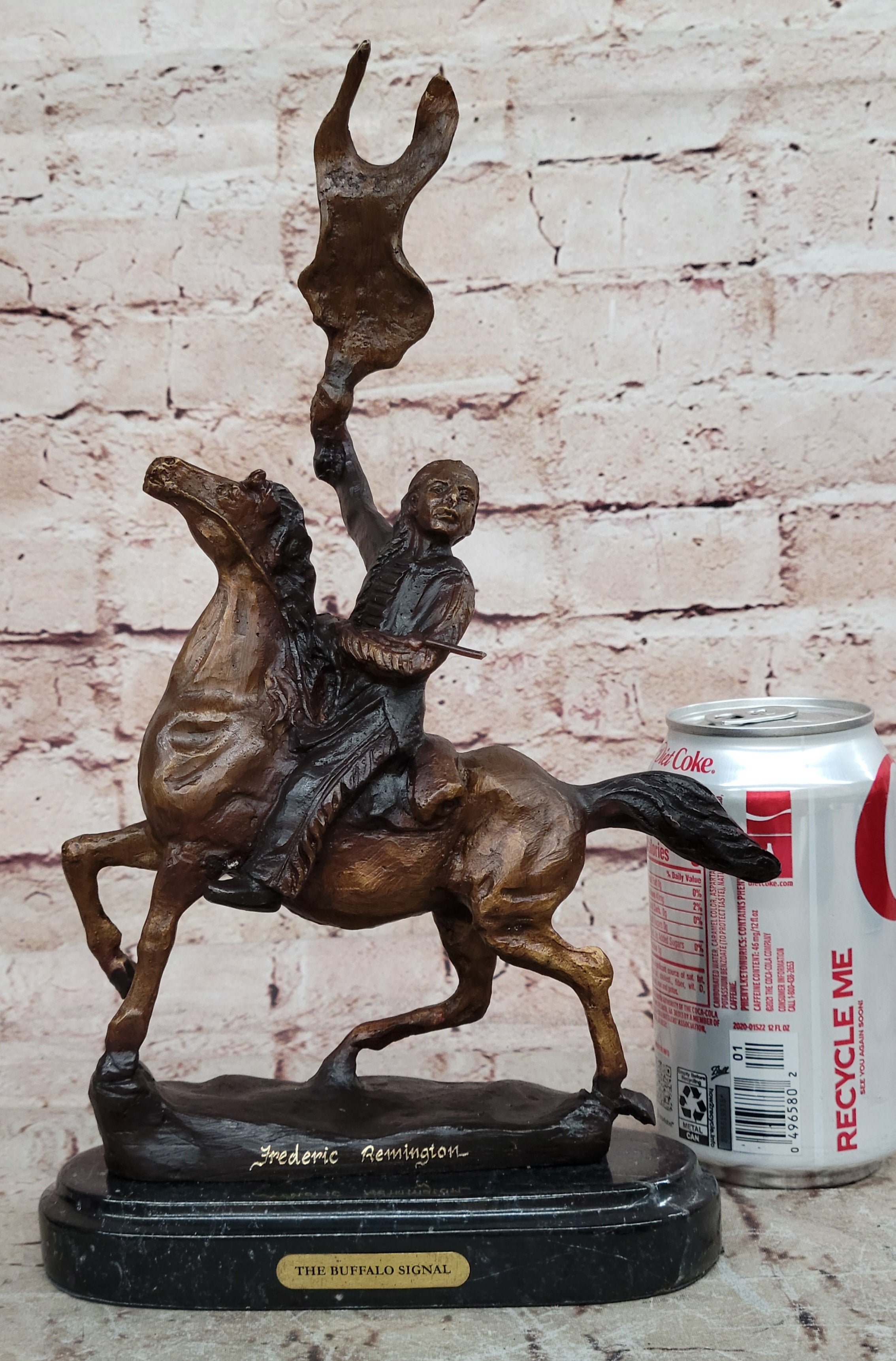 Handcrafted bronze sculpture SALE Indian American Native Remington`S Frederic