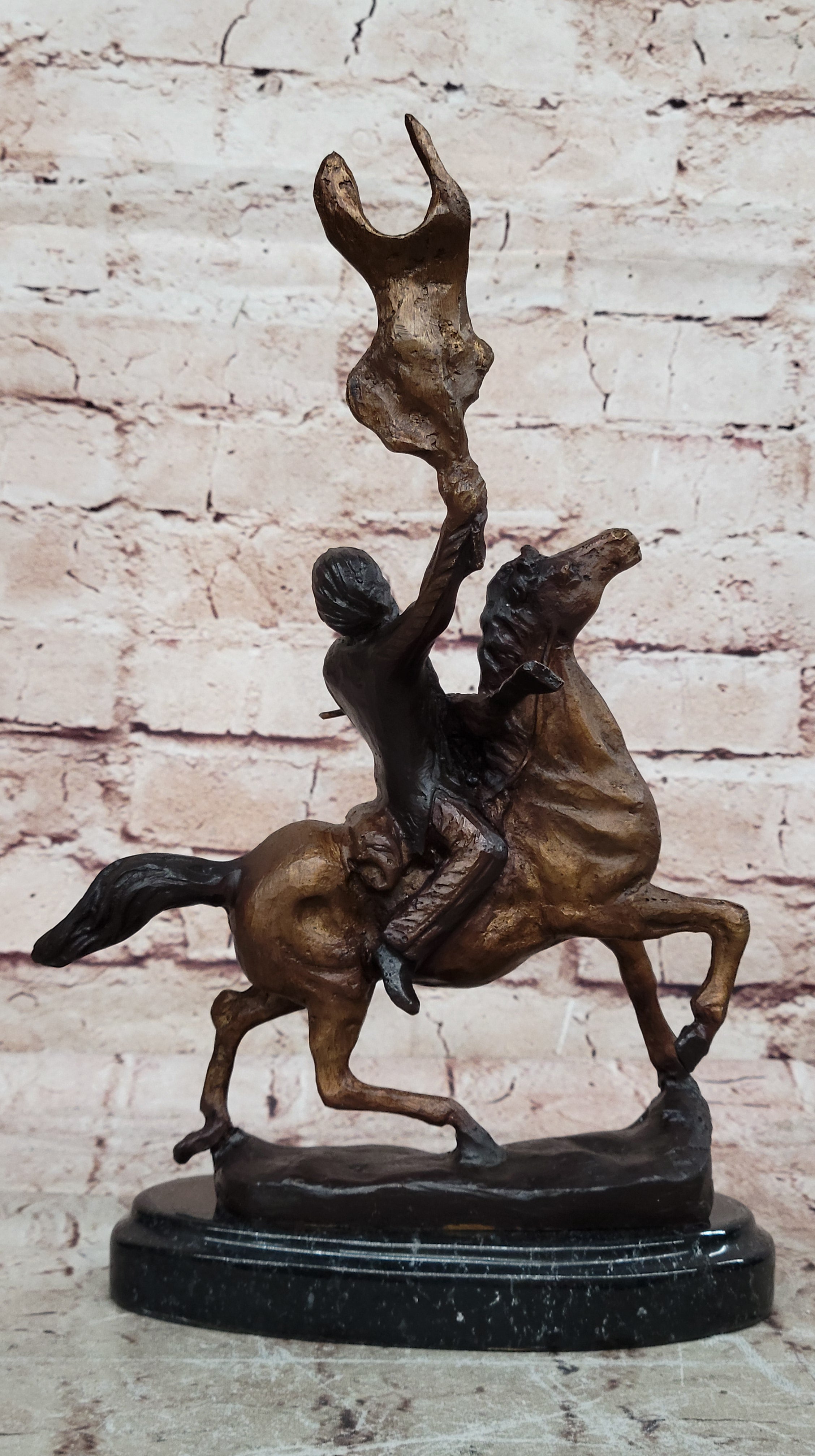 Handcrafted bronze sculpture SALE Indian American Native Remington`S Frederic